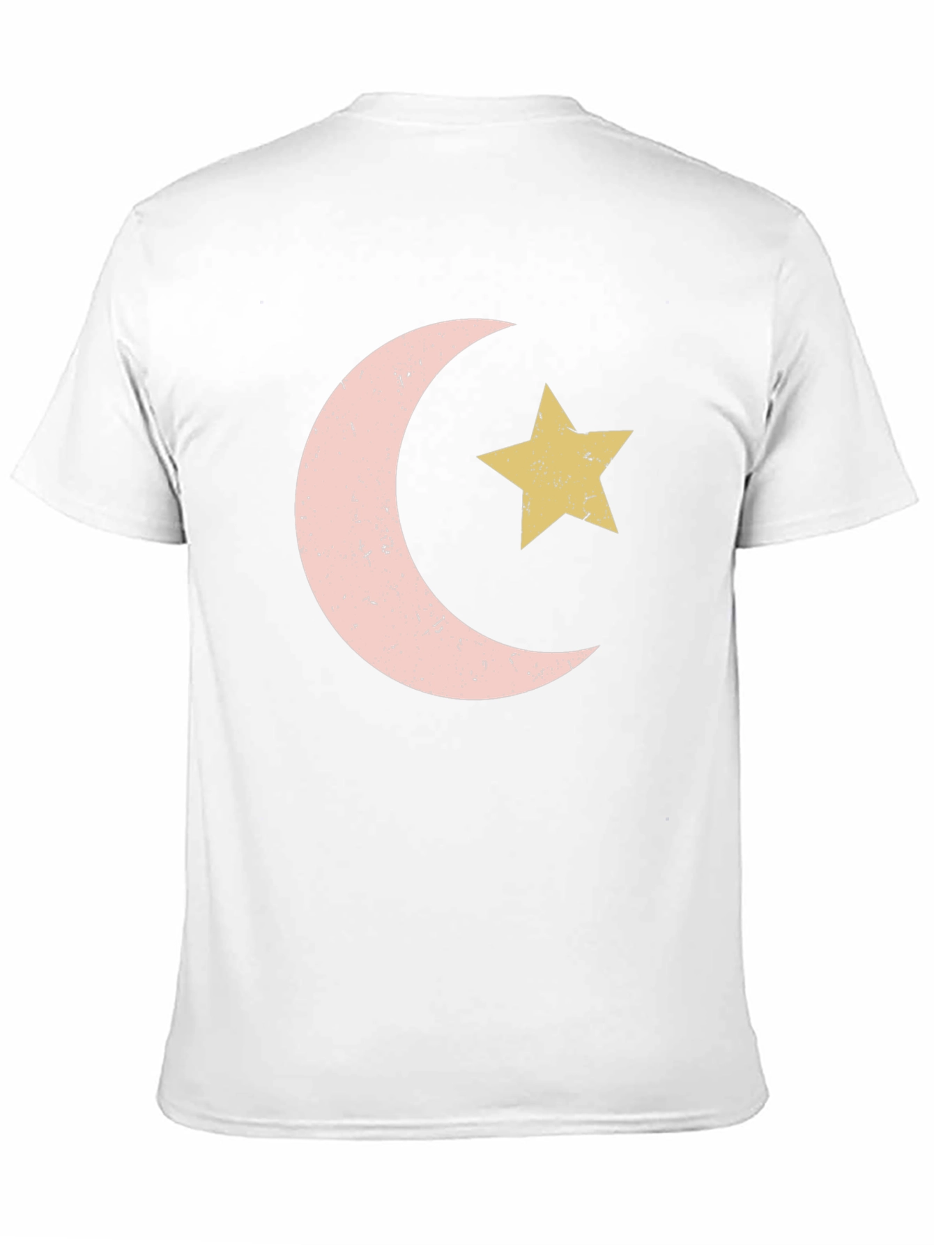 Crescent Moon and Star Graphic Tee - Black