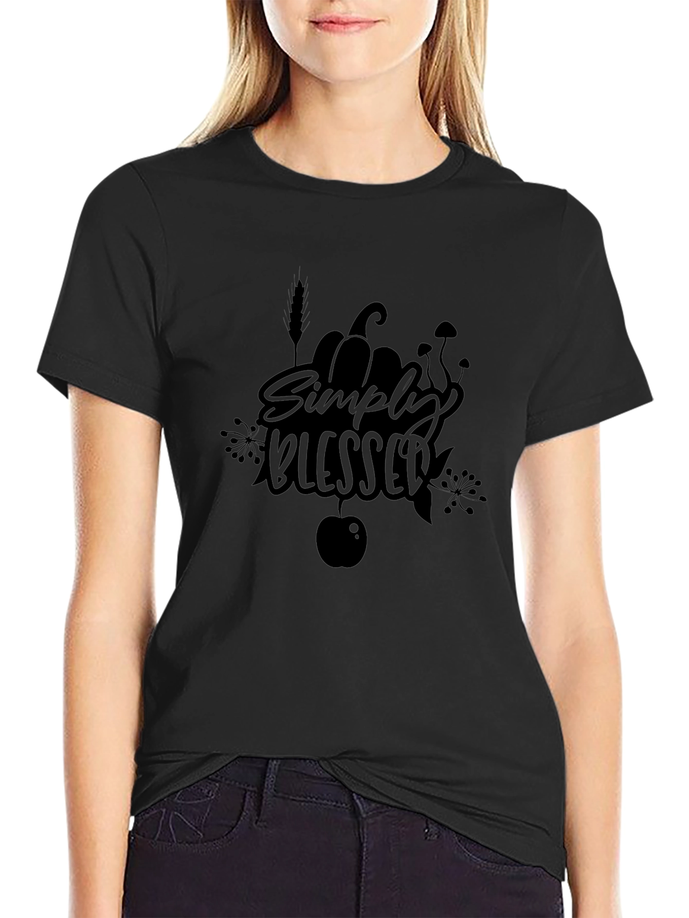 Simply Blessed Black T-Shirt