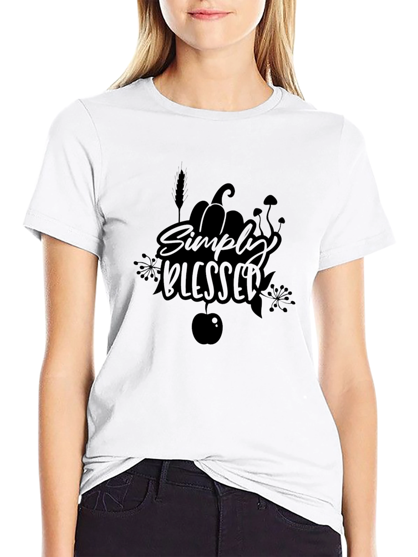 Simply Blessed Black T-Shirt
