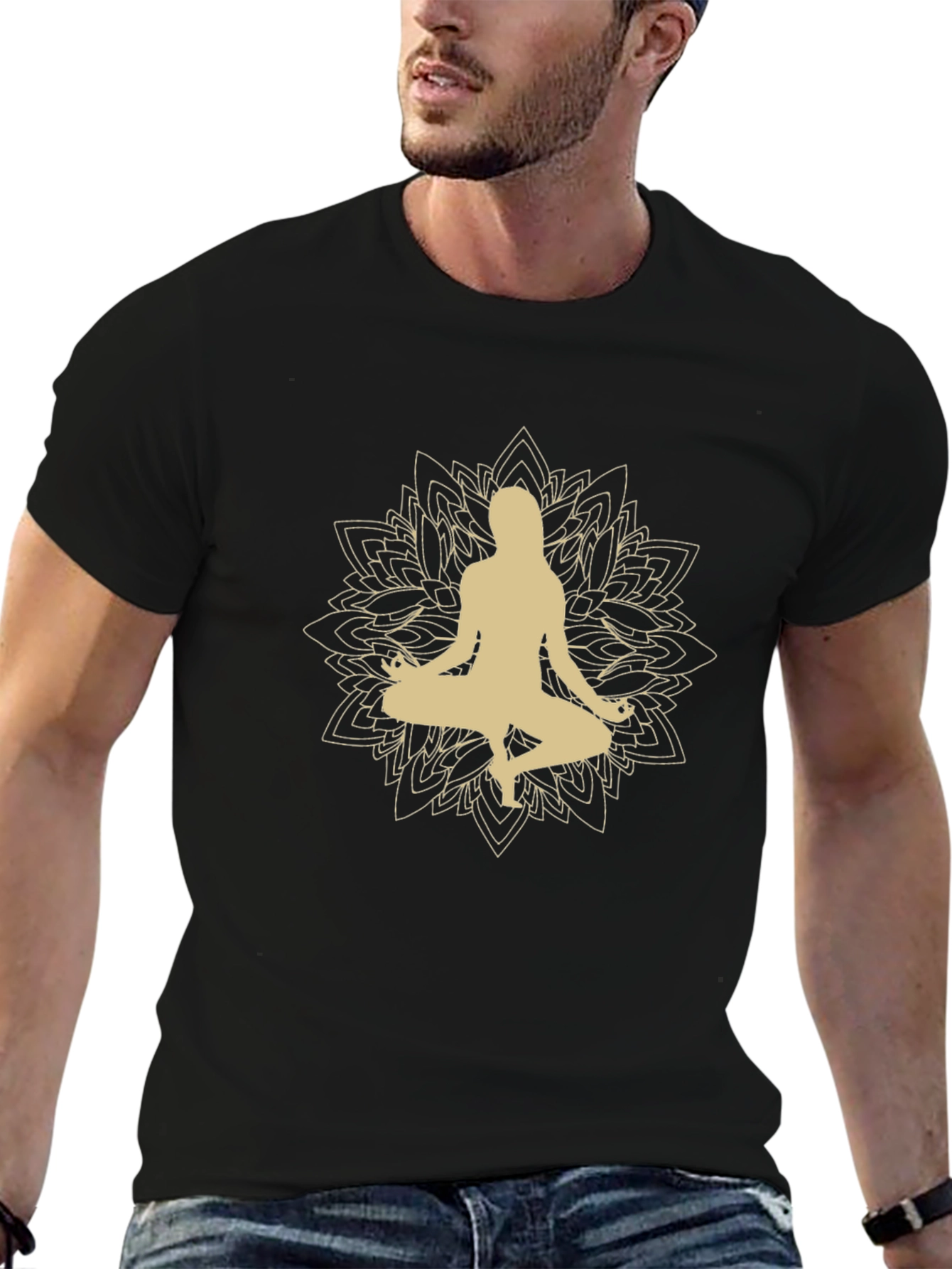 Yoga Mandala Graphic T-Shirt