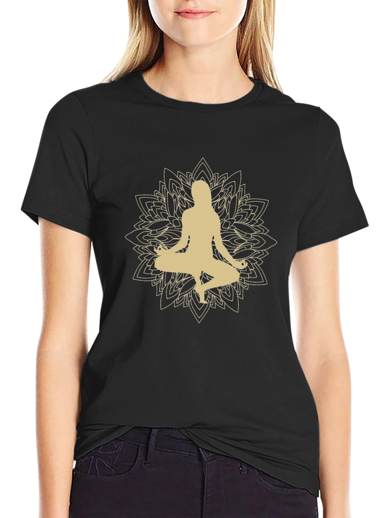 Yoga Mandala Graphic T-Shirt