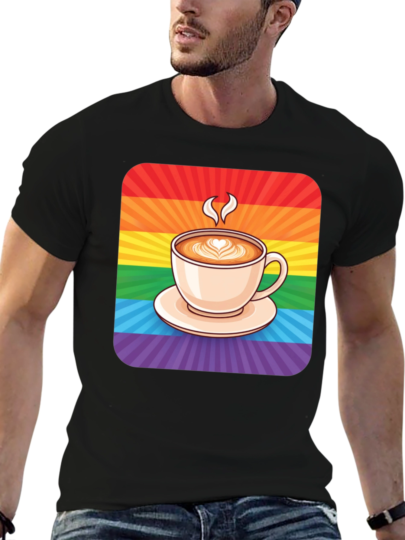 Rainbow Coffee Lover T-Shirt