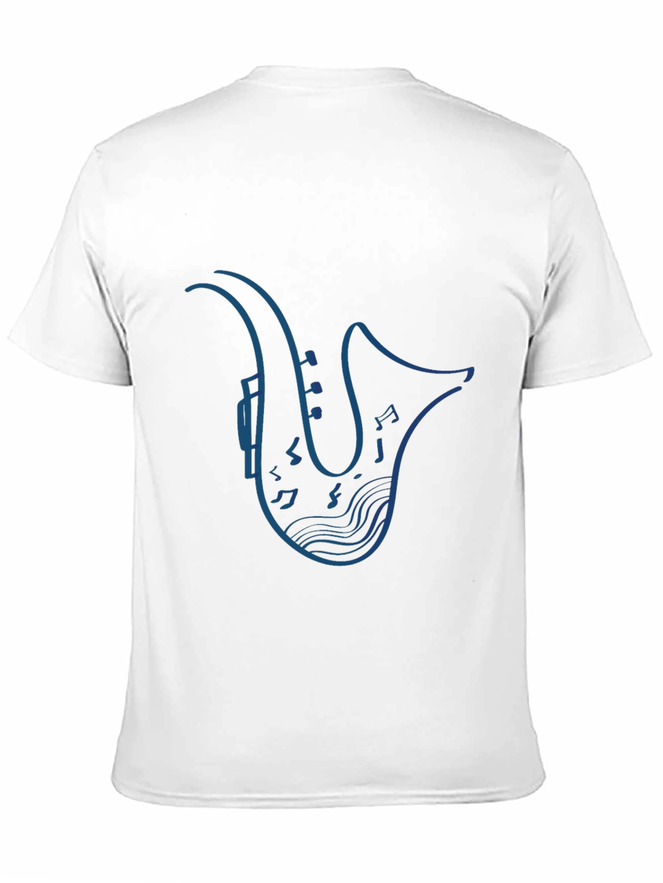 Saxophone Music Notes Graphic Tee - Stylish Black T-Shirt