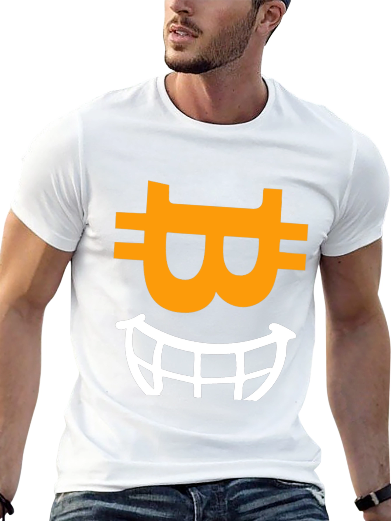 Bitcoin Smile Graphic Tee - Crypto Enthusiast Apparel