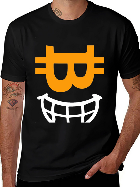 Bitcoin Smile Graphic Tee - Crypto Enthusiast Apparel