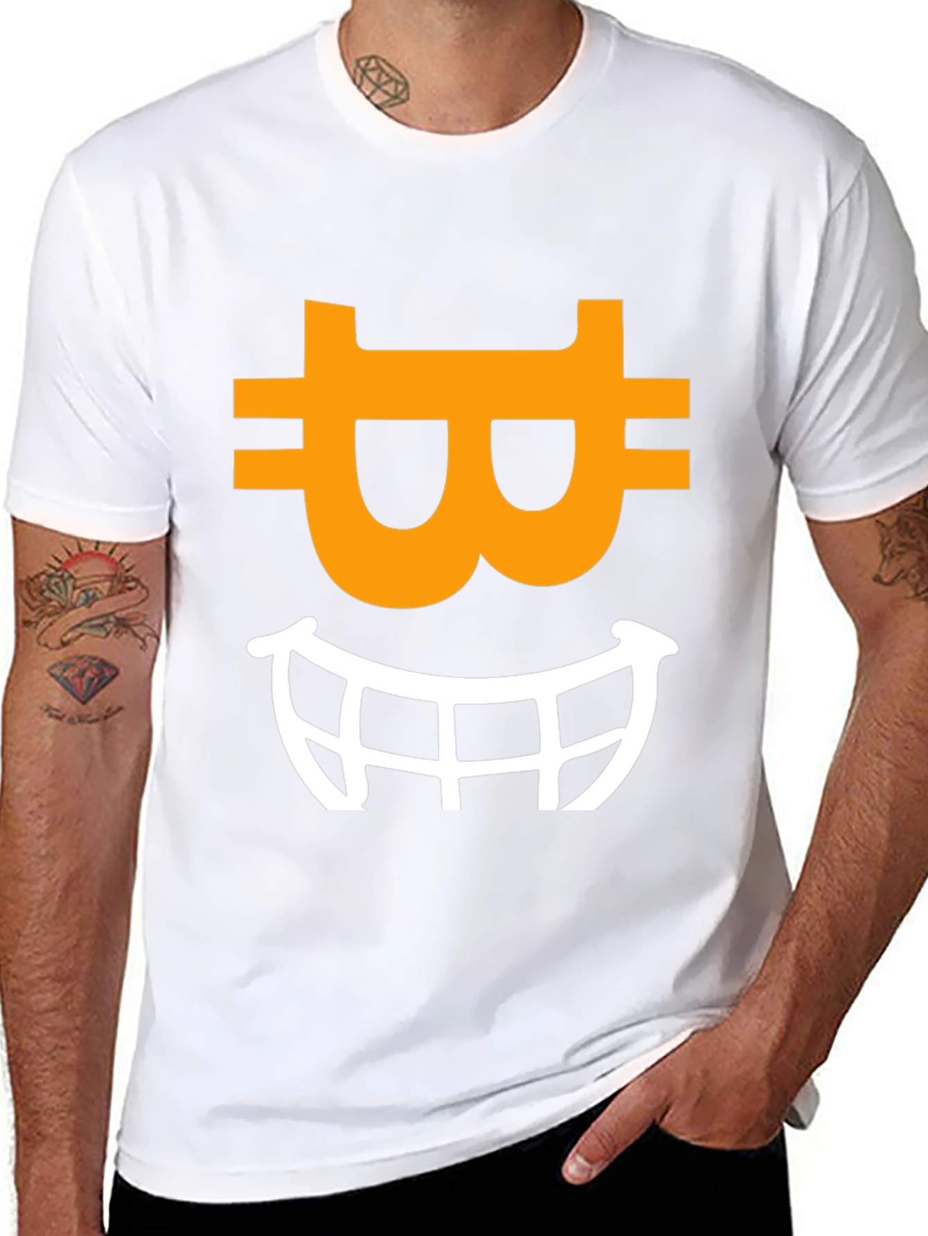 Bitcoin Smile Graphic Tee - Crypto Enthusiast Apparel