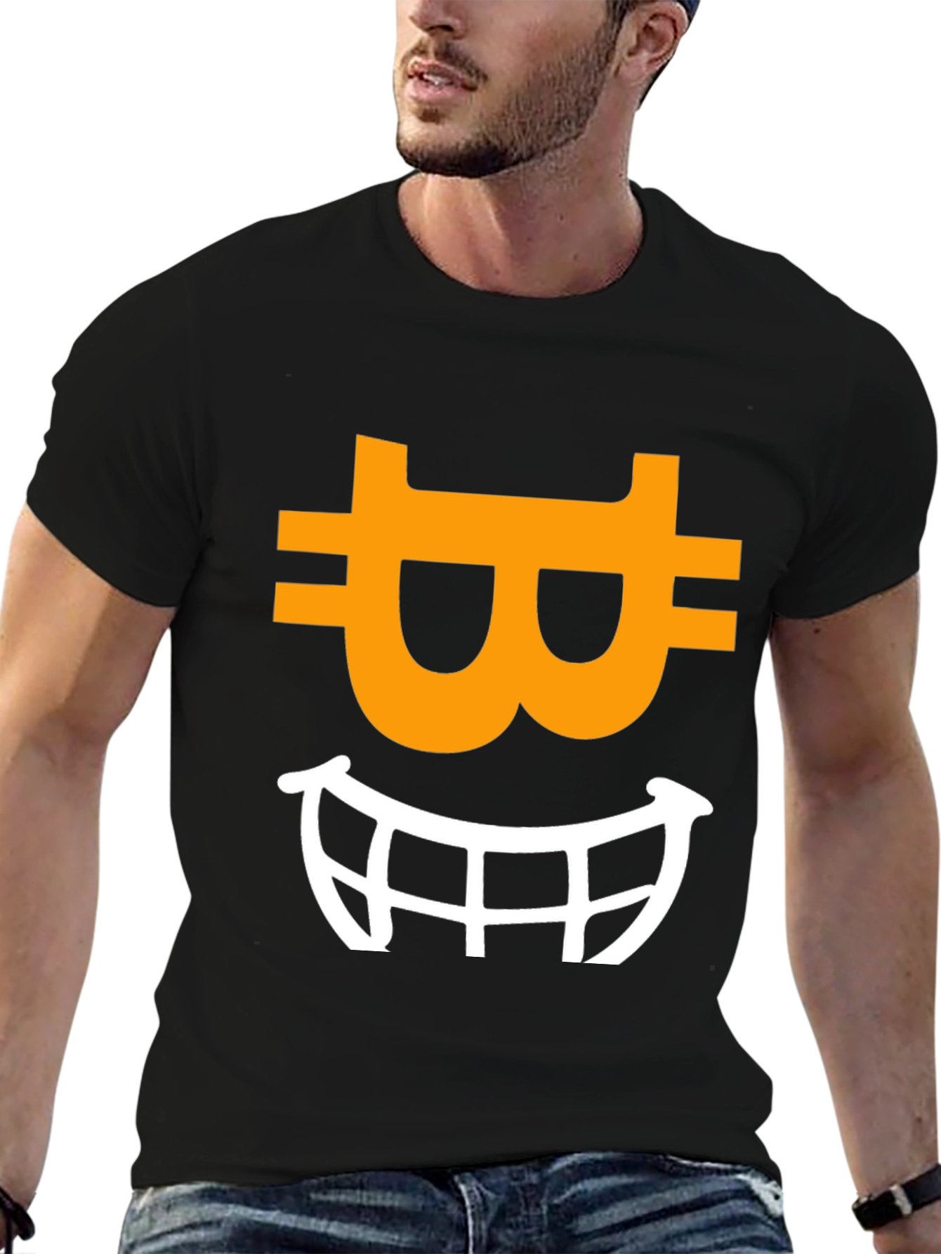 Bitcoin Smile Graphic Tee - Crypto Enthusiast Apparel