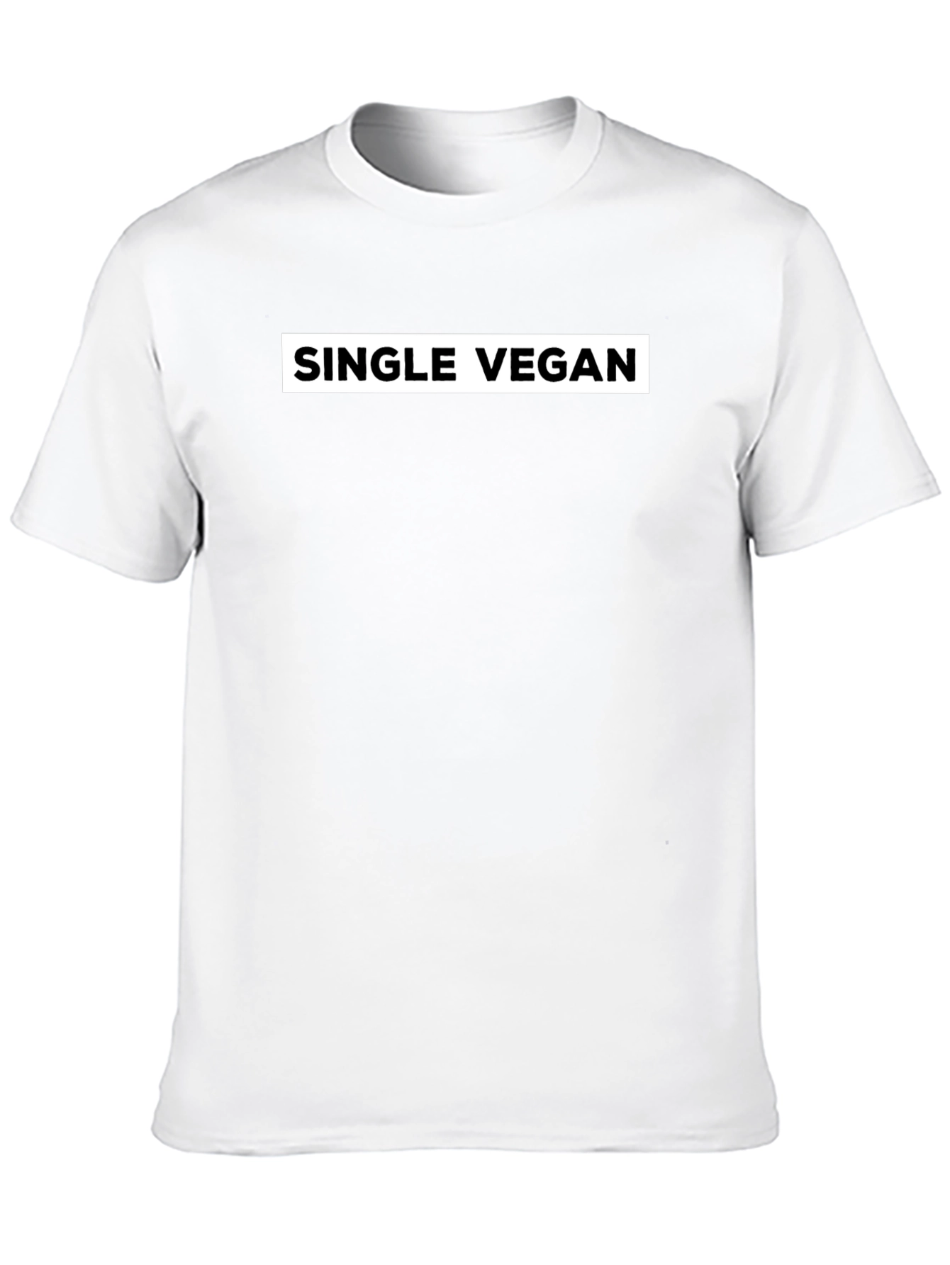 Single Vegan T-Shirt - Black Crew Neck