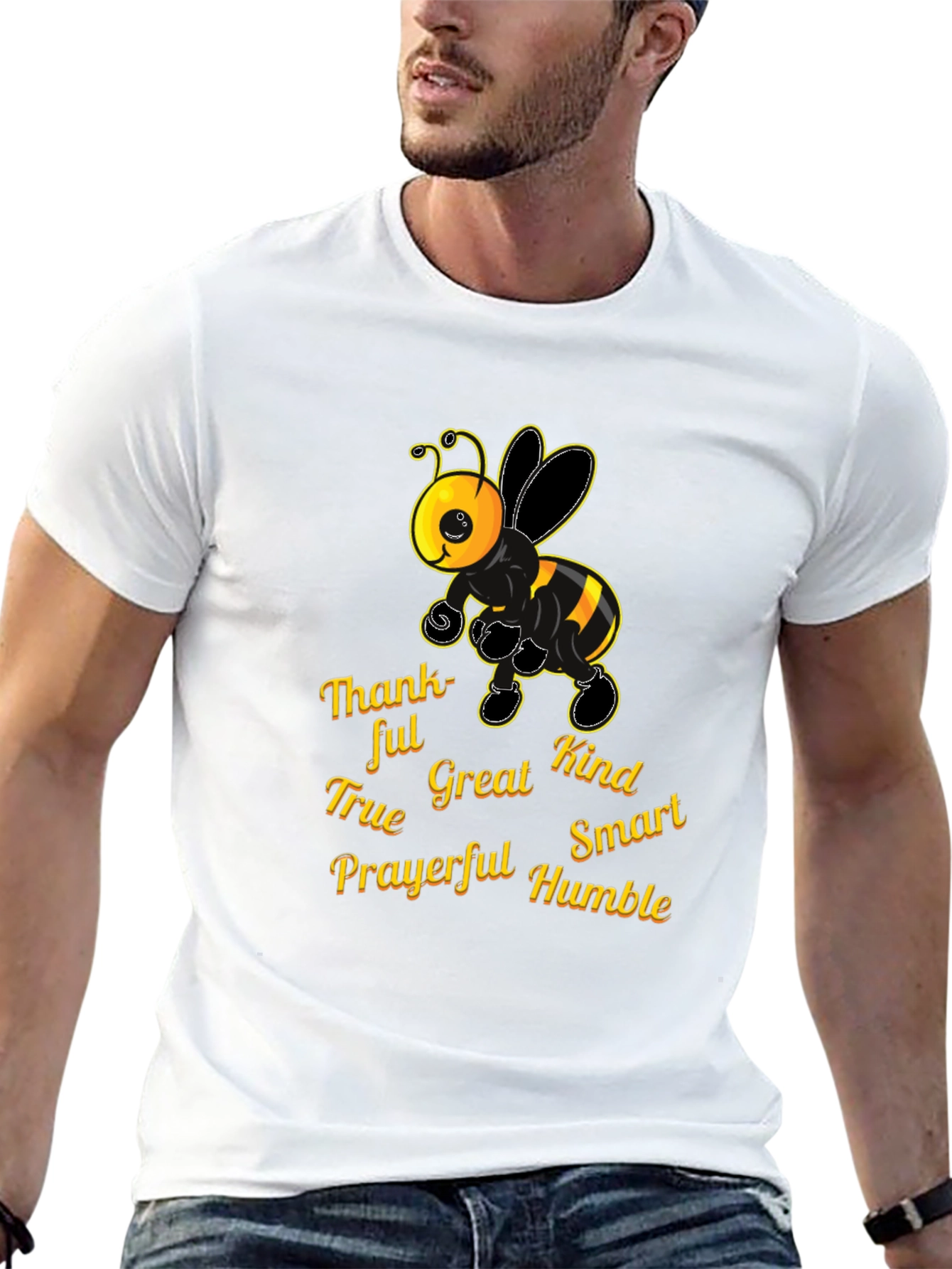 Bee Kind T-Shirt - Thankful True Great Smart Prayerful