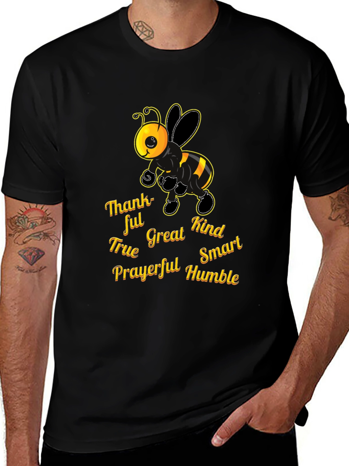 Bee Kind T-Shirt - Thankful True Great Smart Prayerful