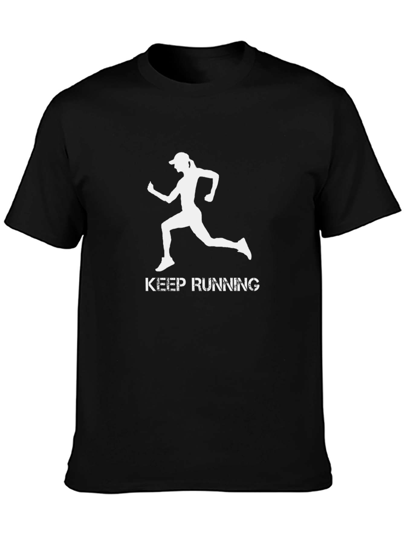 Keep Running Black T-Shirt