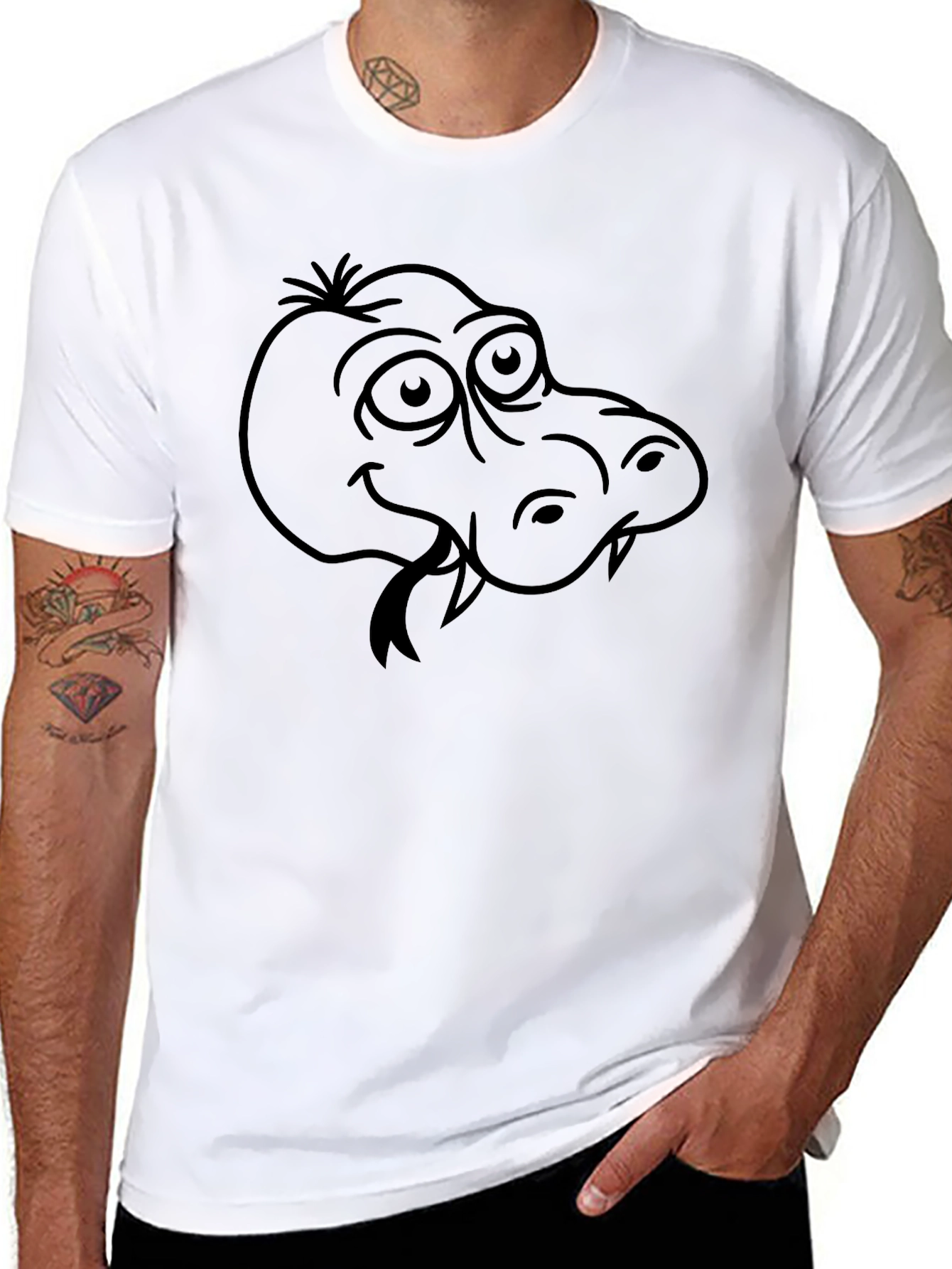 Cartoon Crocodile Graphic T-Shirt