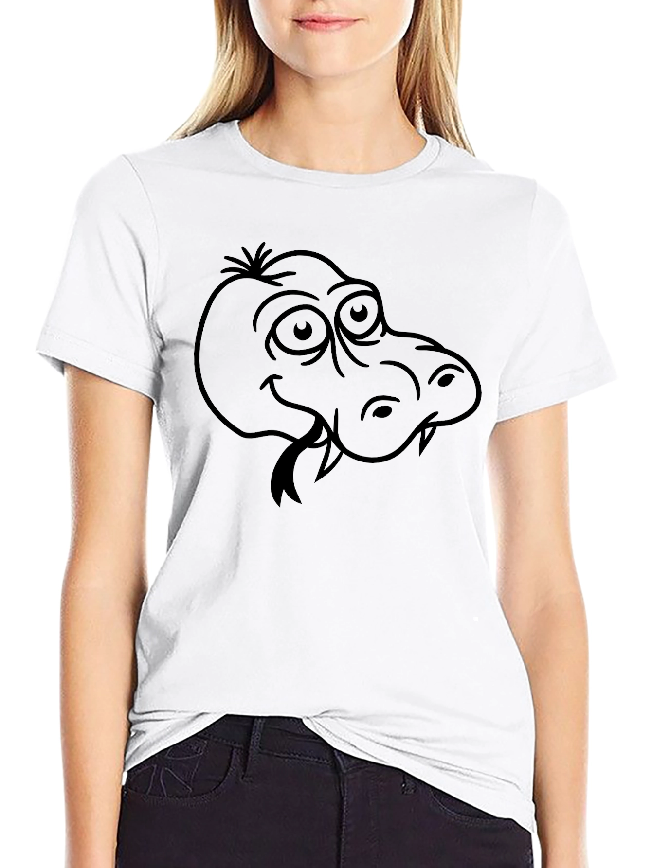 Cartoon Crocodile Graphic T-Shirt