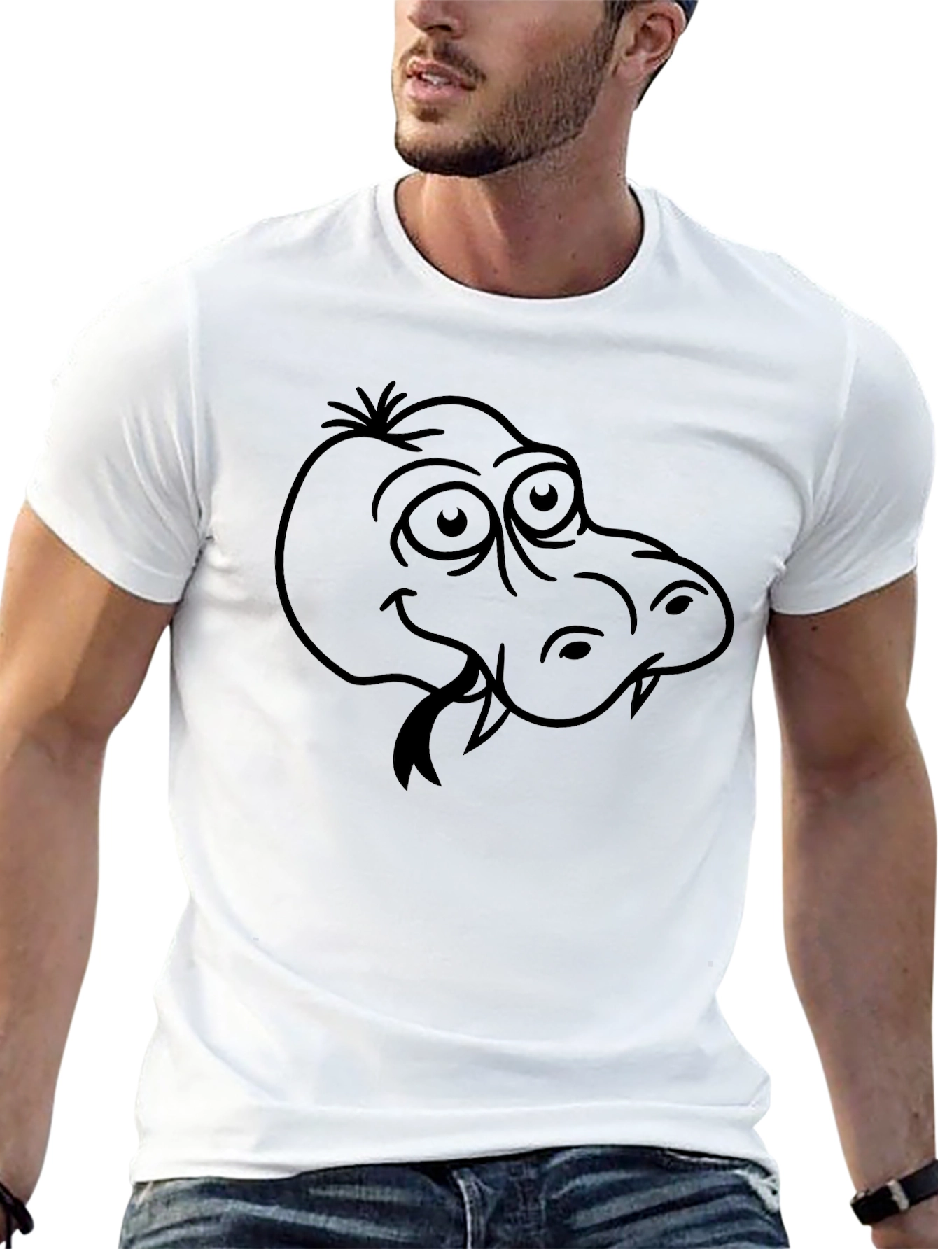 Cartoon Crocodile Graphic T-Shirt