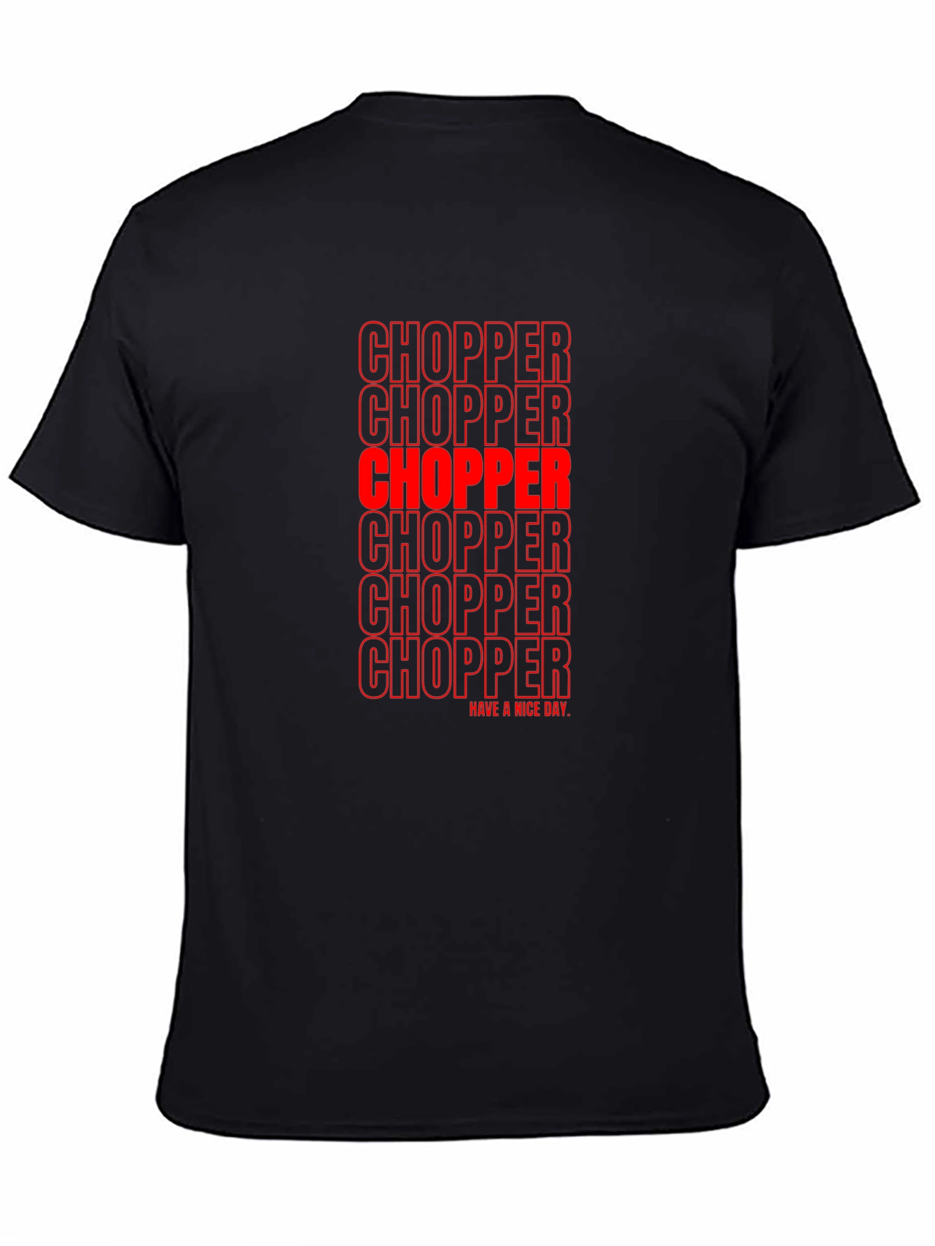 Chopper Text Graphic Print Tee - Black