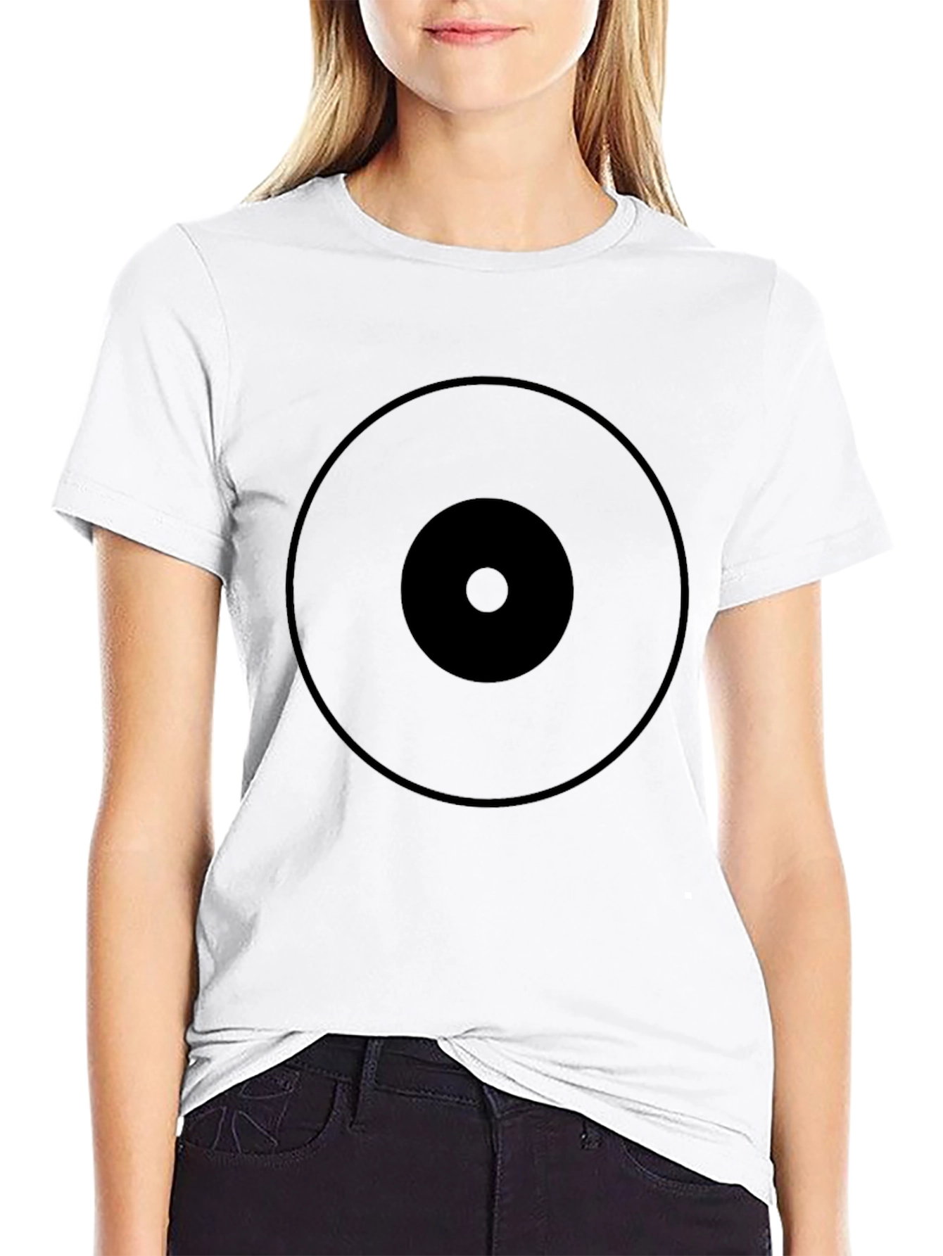 Graphic Print Tee - Black Circles Design