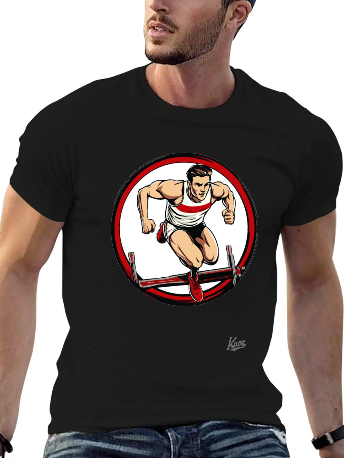 Athletic Hurdler Graphic T-Shirt