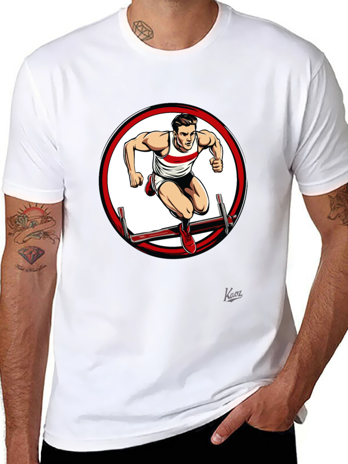 Athletic Hurdler Graphic T-Shirt