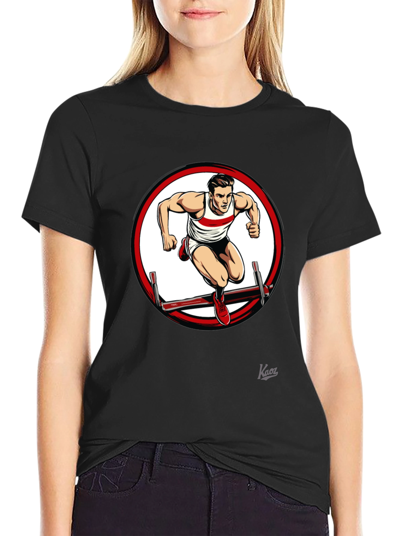 Athletic Hurdler Graphic T-Shirt