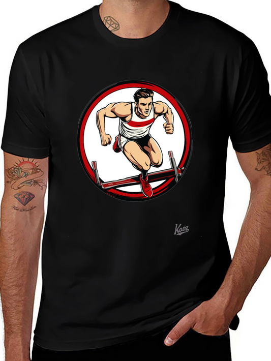 Athletic Hurdler Graphic T-Shirt