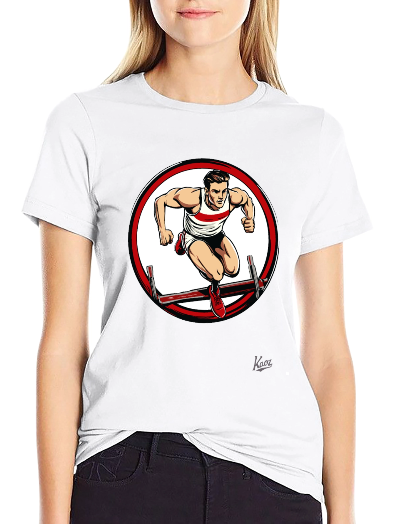 Athletic Hurdler Graphic T-Shirt