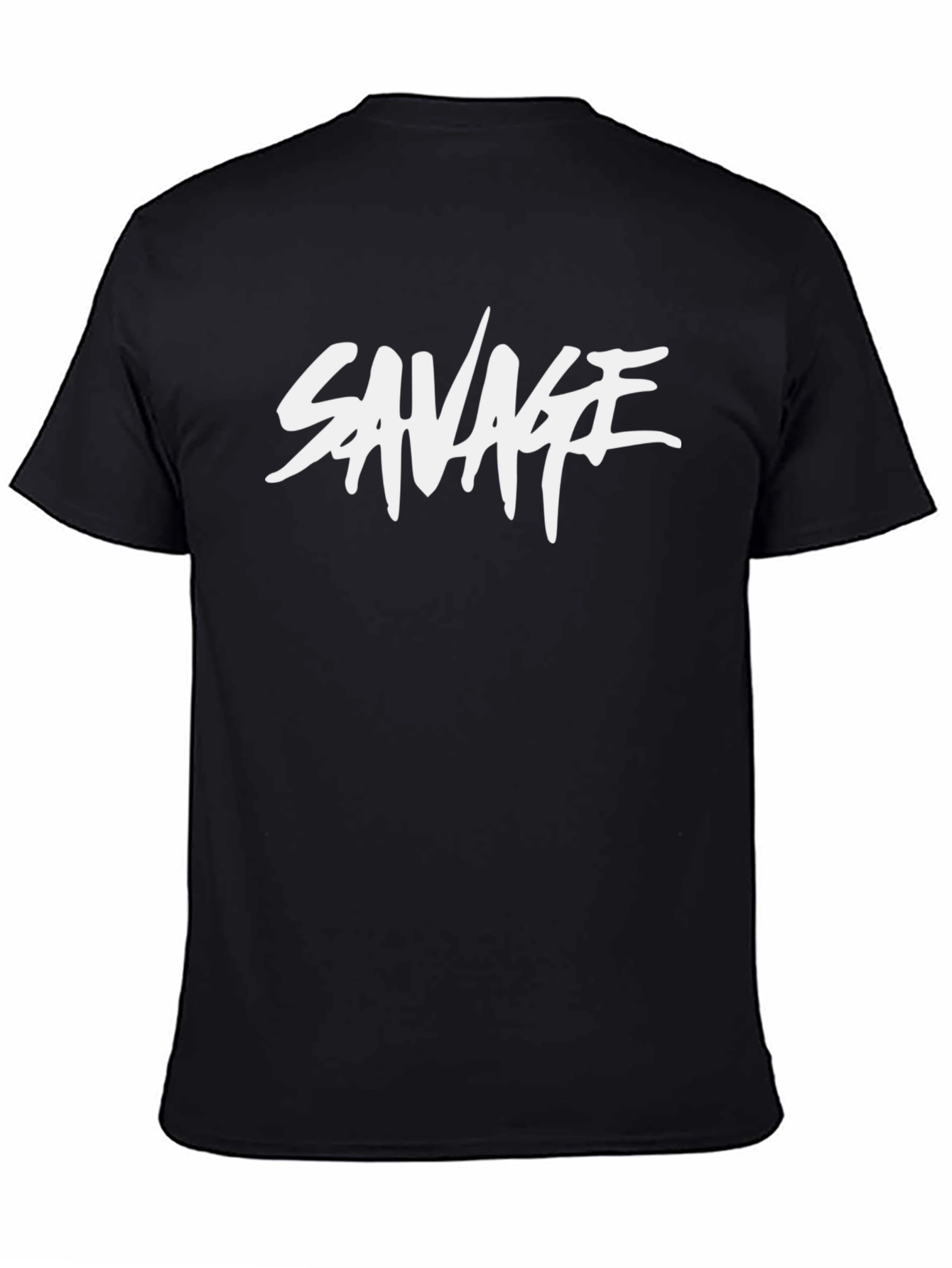 Savage Graphic Print Black T-Shirt for Men