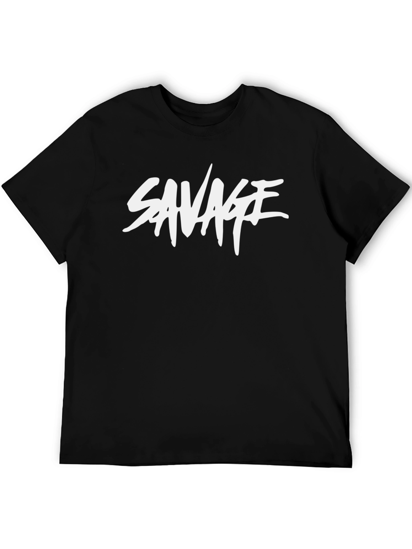 Savage Graphic Print Black T-Shirt for Men