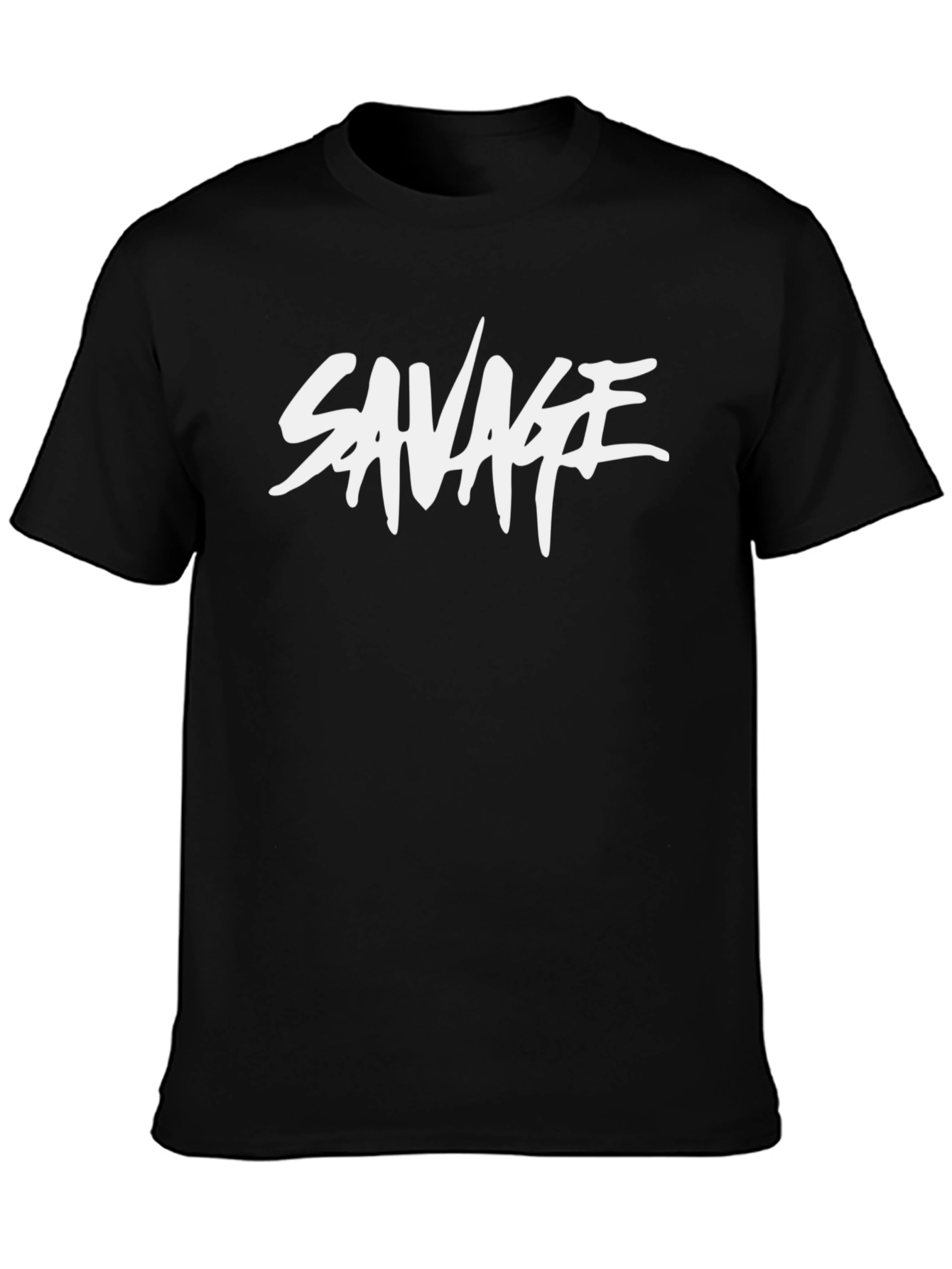 Savage Graphic Print Black T-Shirt for Men