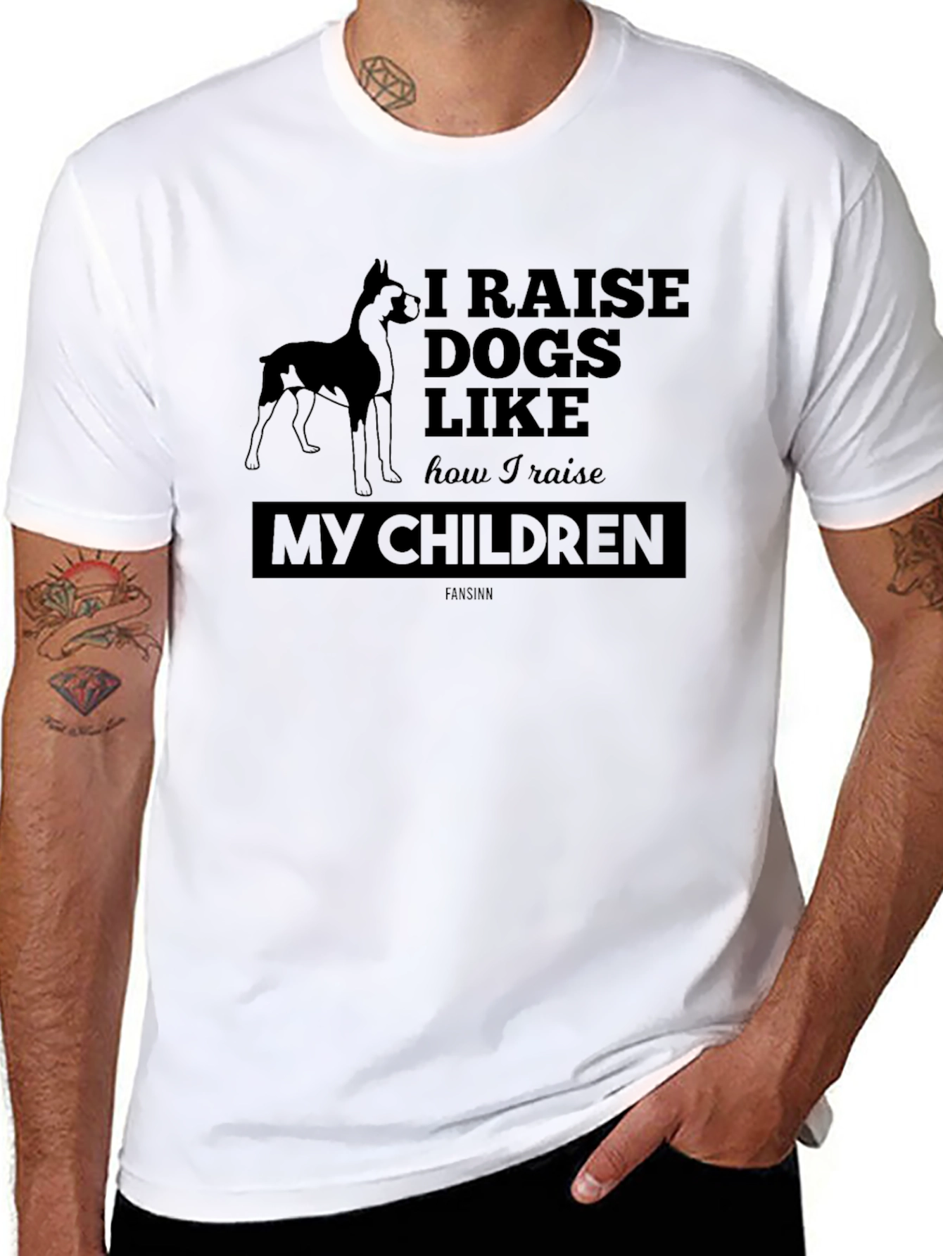 I Raise Dogs Like My Children Graphic Tee