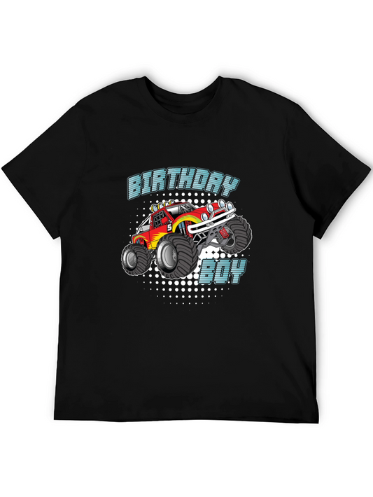Birthday Boy Monster Truck Kids T-Shirt