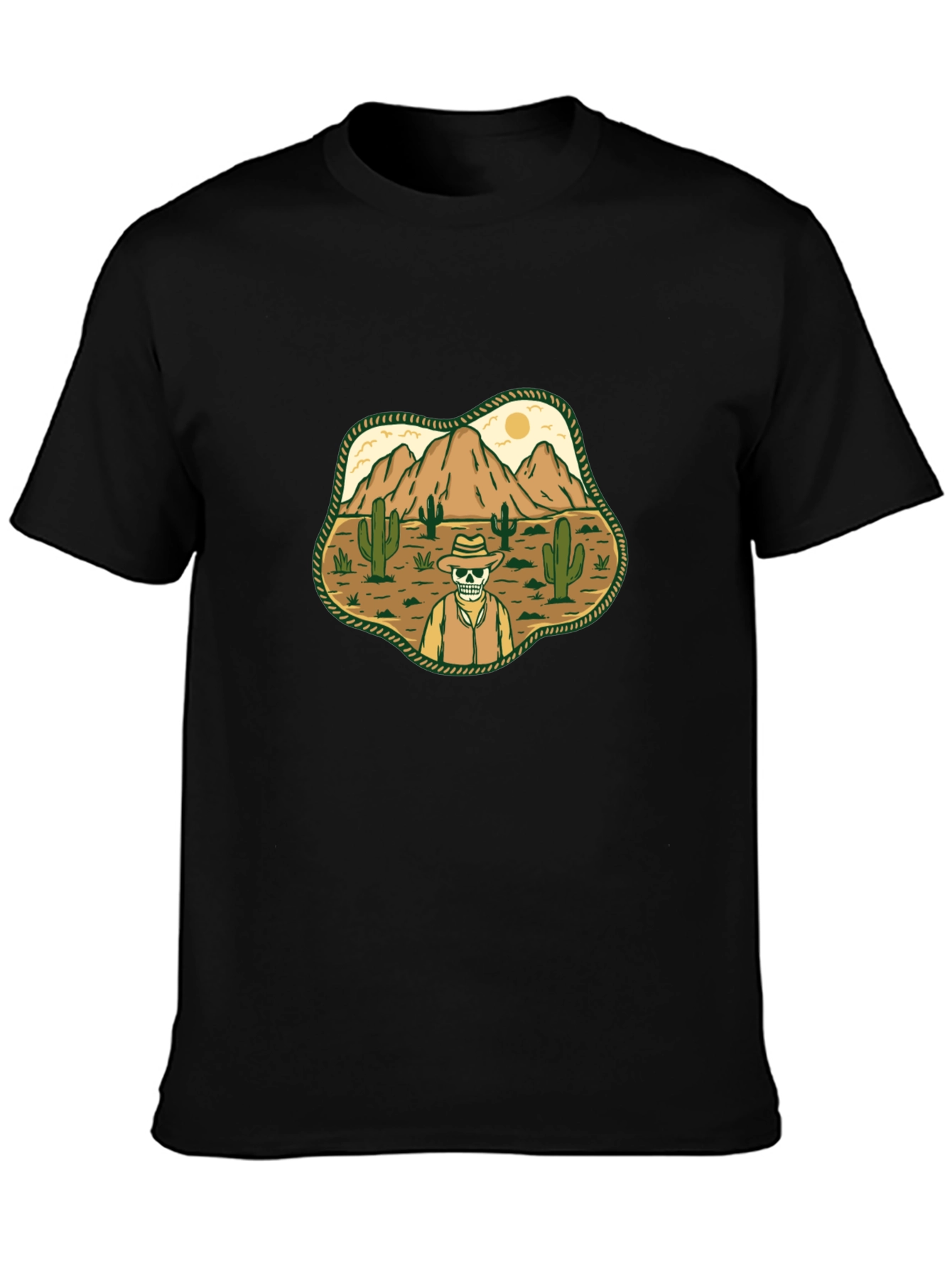 Desert Skull Cowboy Graphic T-Shirt