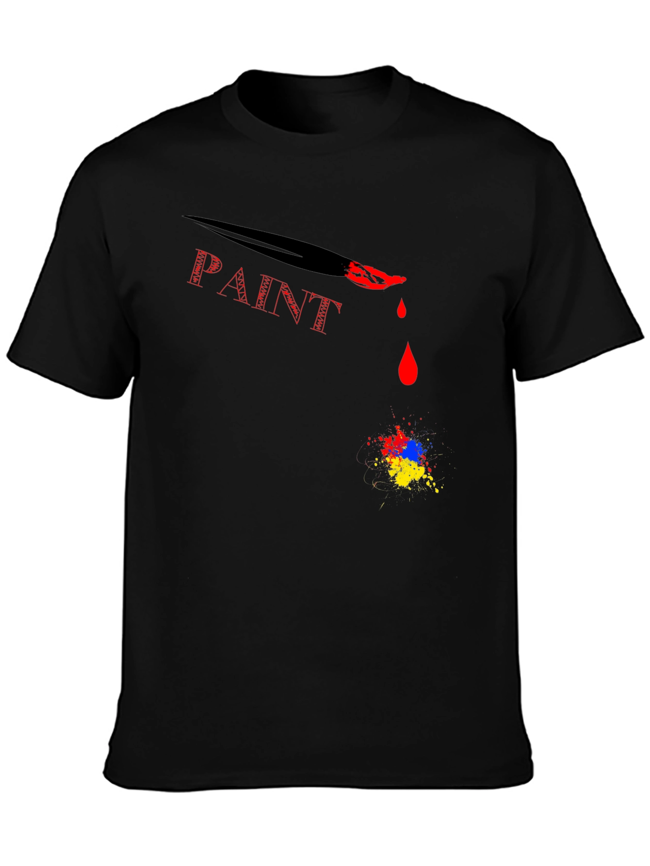 Paint Brush Graphic T-Shirt - Artistic Design