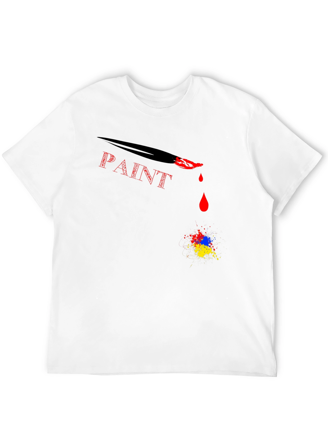 Paint Brush Graphic T-Shirt - Artistic Design