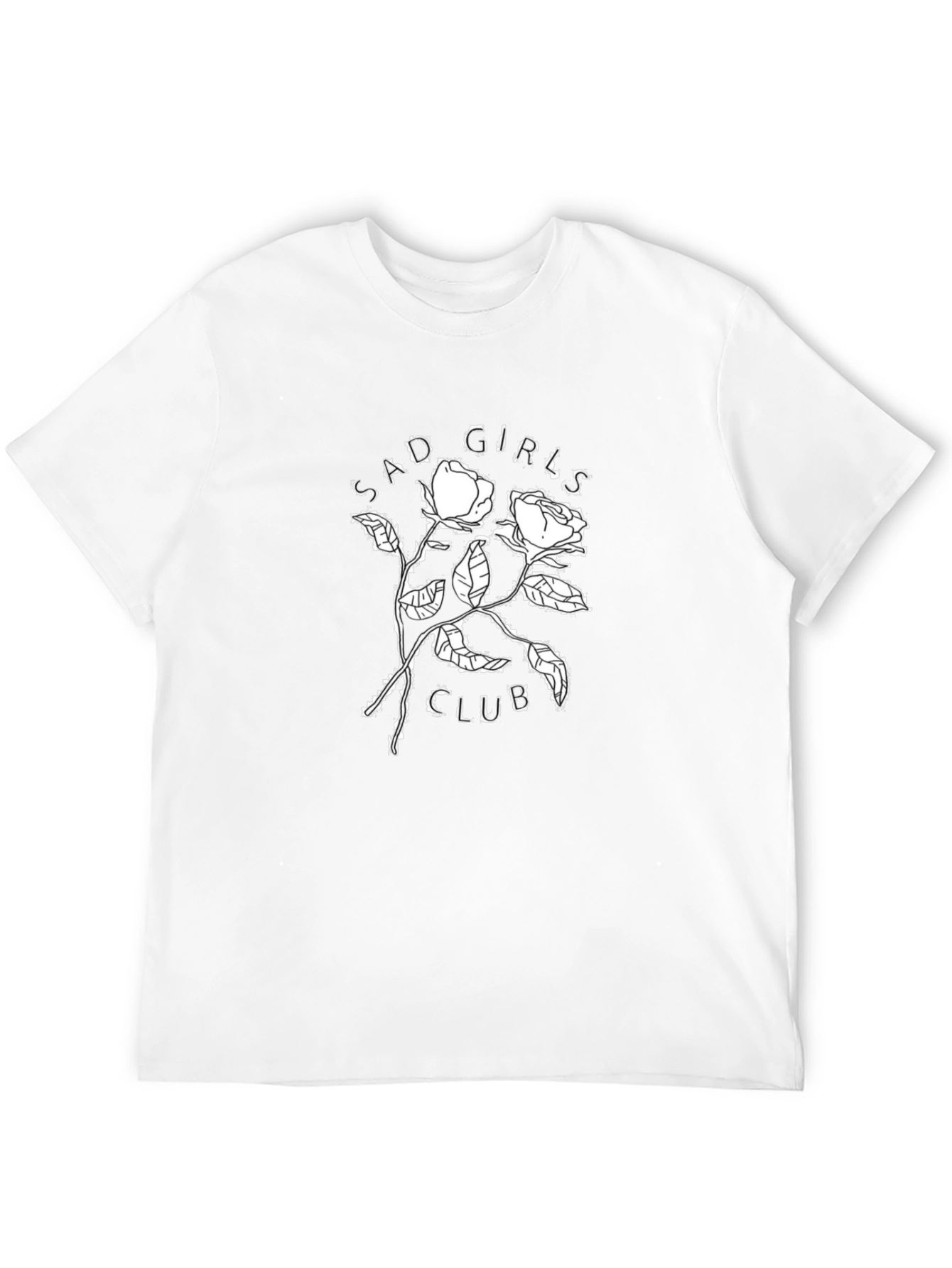 Black Sad Girls Club Rose Graphic T-Shirt