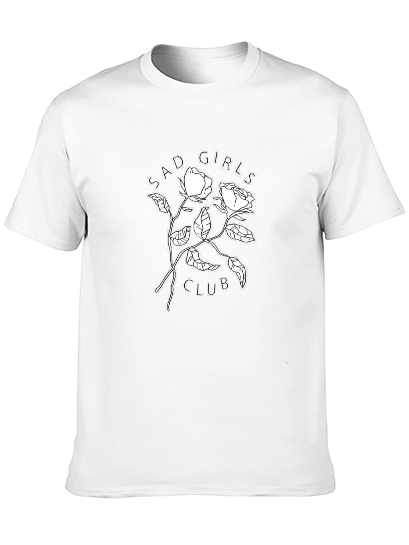 Black Sad Girls Club Rose Graphic T-Shirt