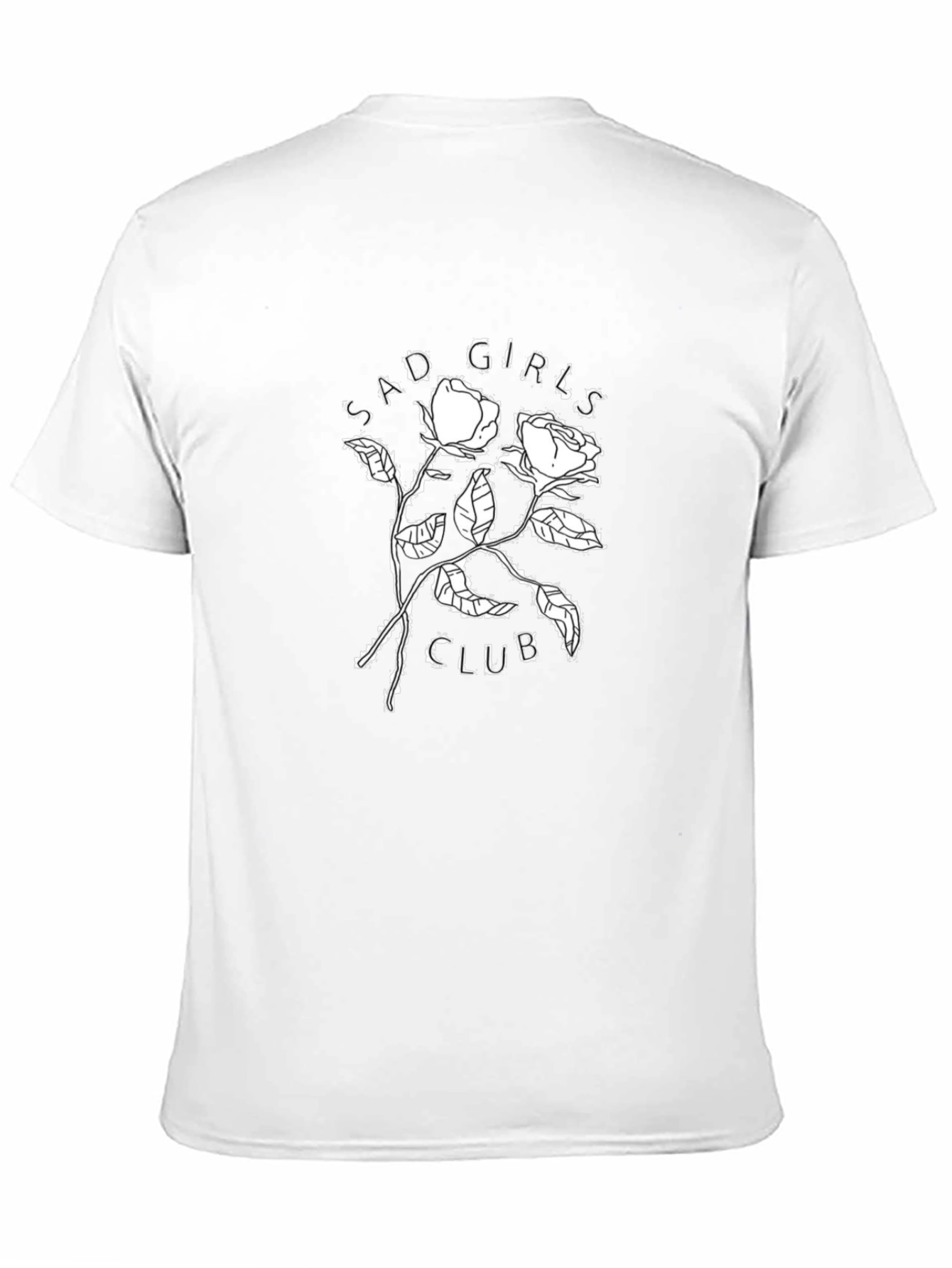 Black Sad Girls Club Rose Graphic T-Shirt