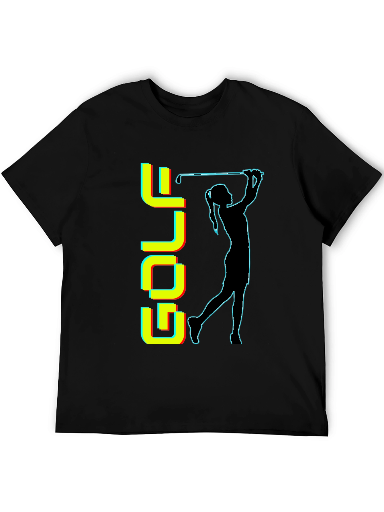 Golf T-Shirt - Retro Golfer Silhouette Tee