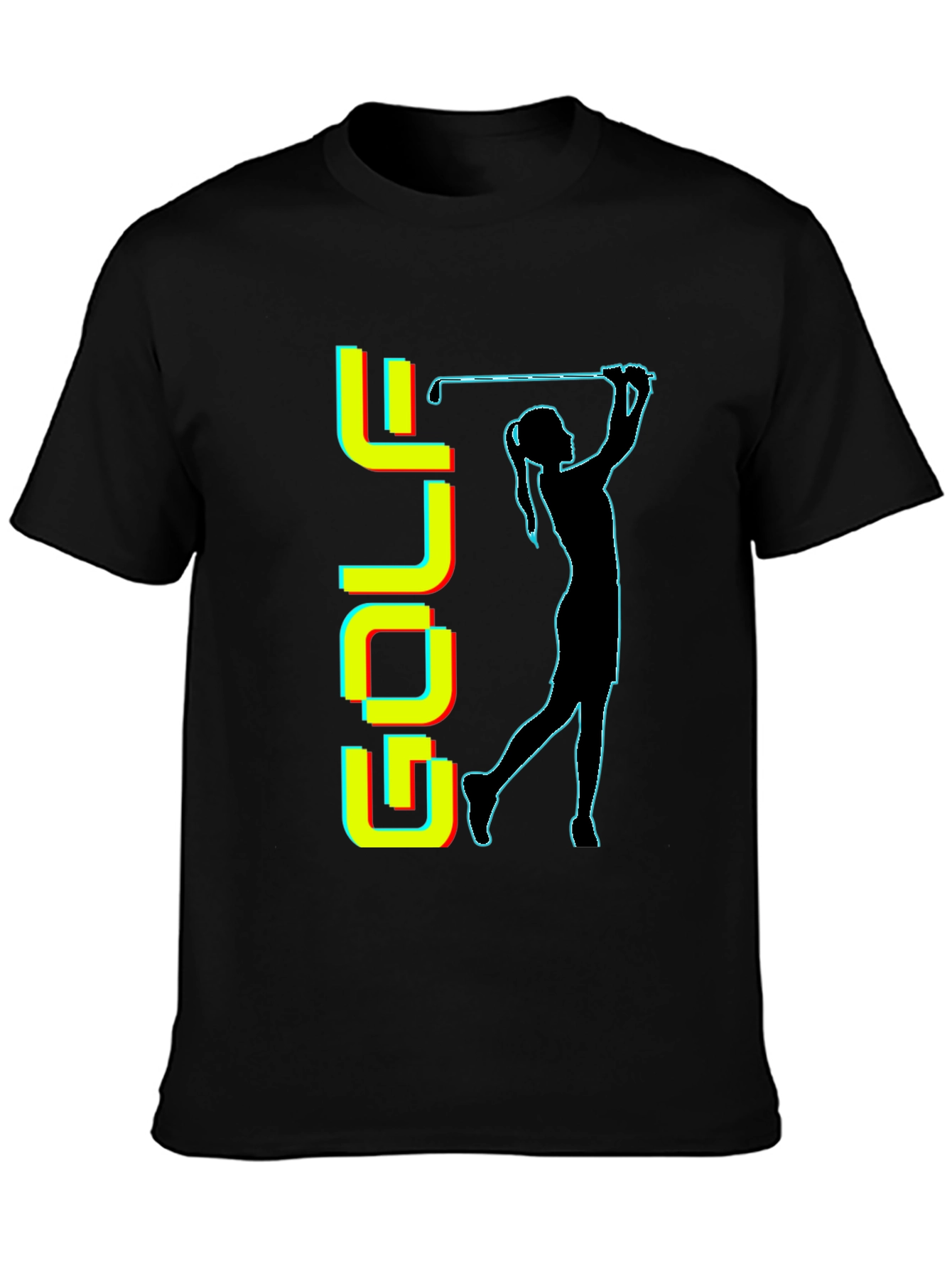 Golf T-Shirt - Retro Golfer Silhouette Tee
