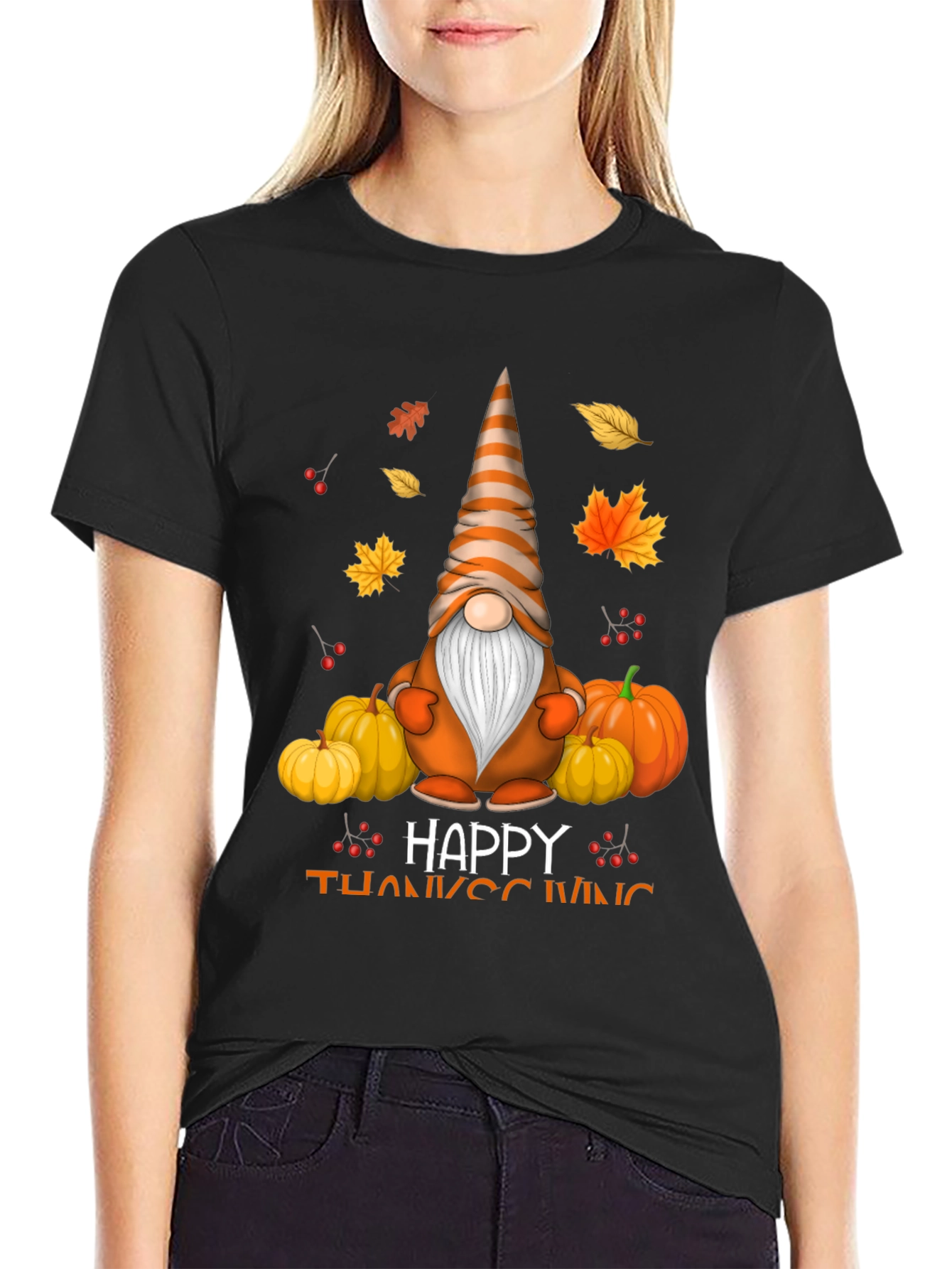 Thanksgiving Gnome T-Shirt - Autumn Holiday Tee