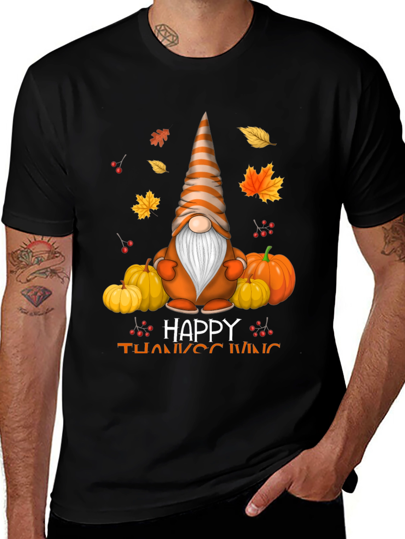 Thanksgiving Gnome T-Shirt - Autumn Holiday Tee