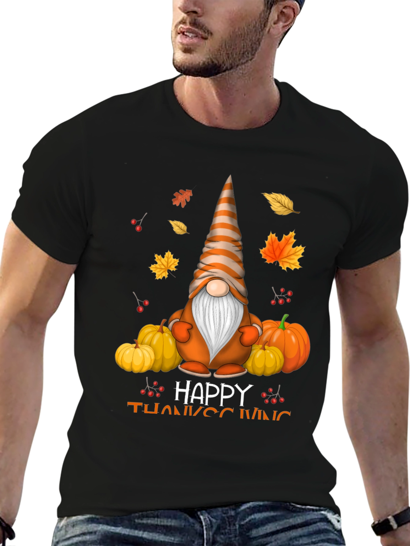 Thanksgiving Gnome T-Shirt - Autumn Holiday Tee