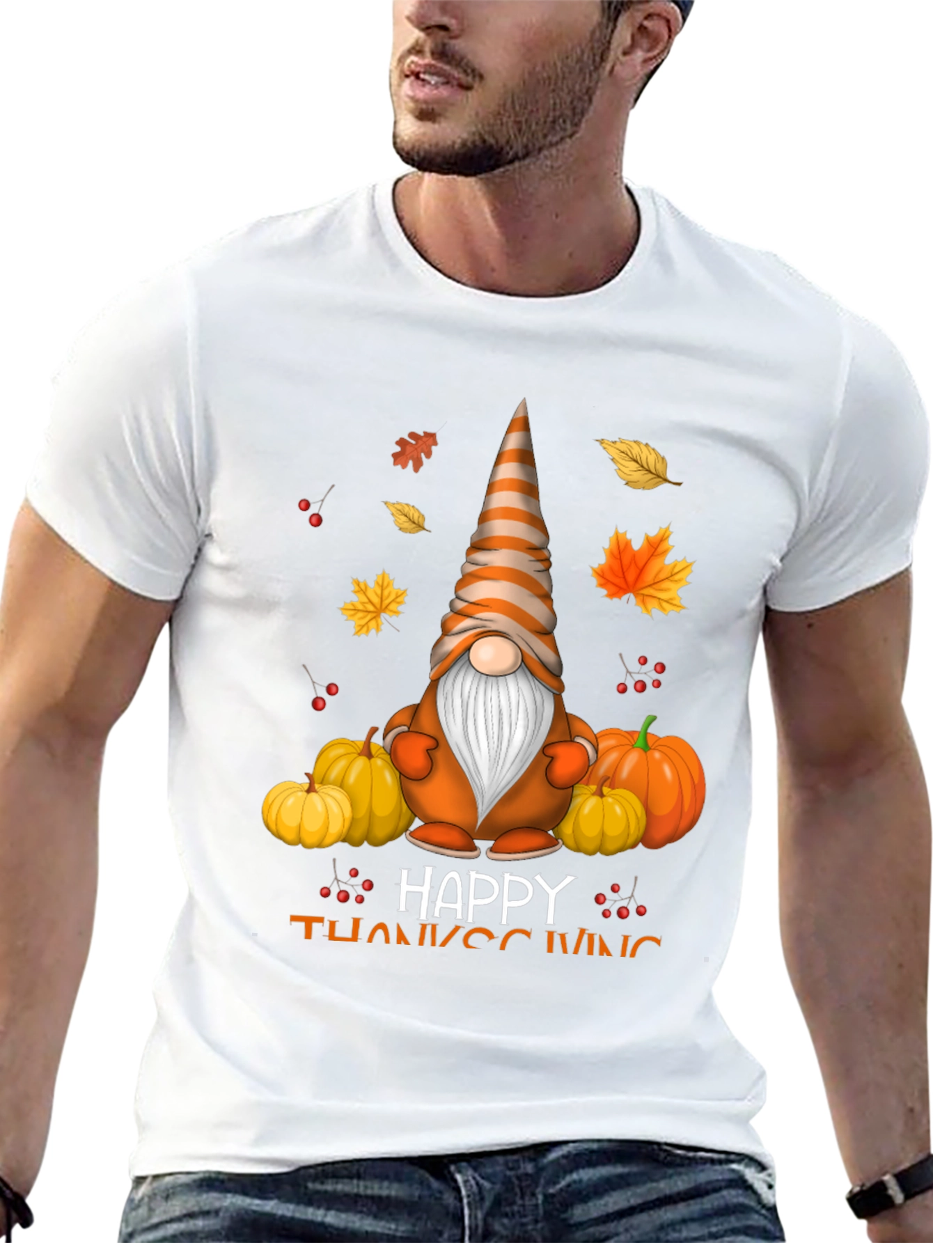Thanksgiving Gnome T-Shirt - Autumn Holiday Tee