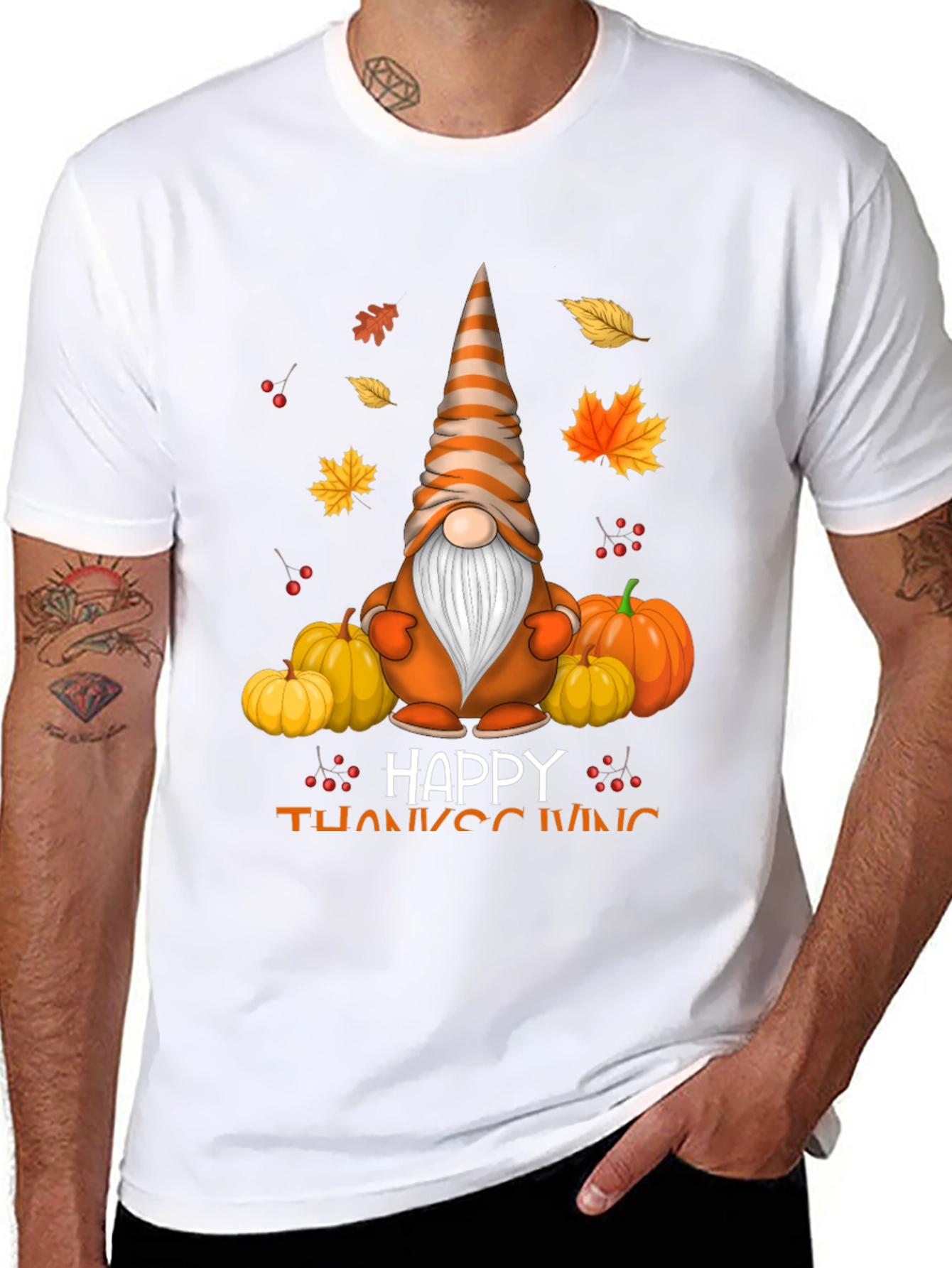 Thanksgiving Gnome T-Shirt - Autumn Holiday Tee