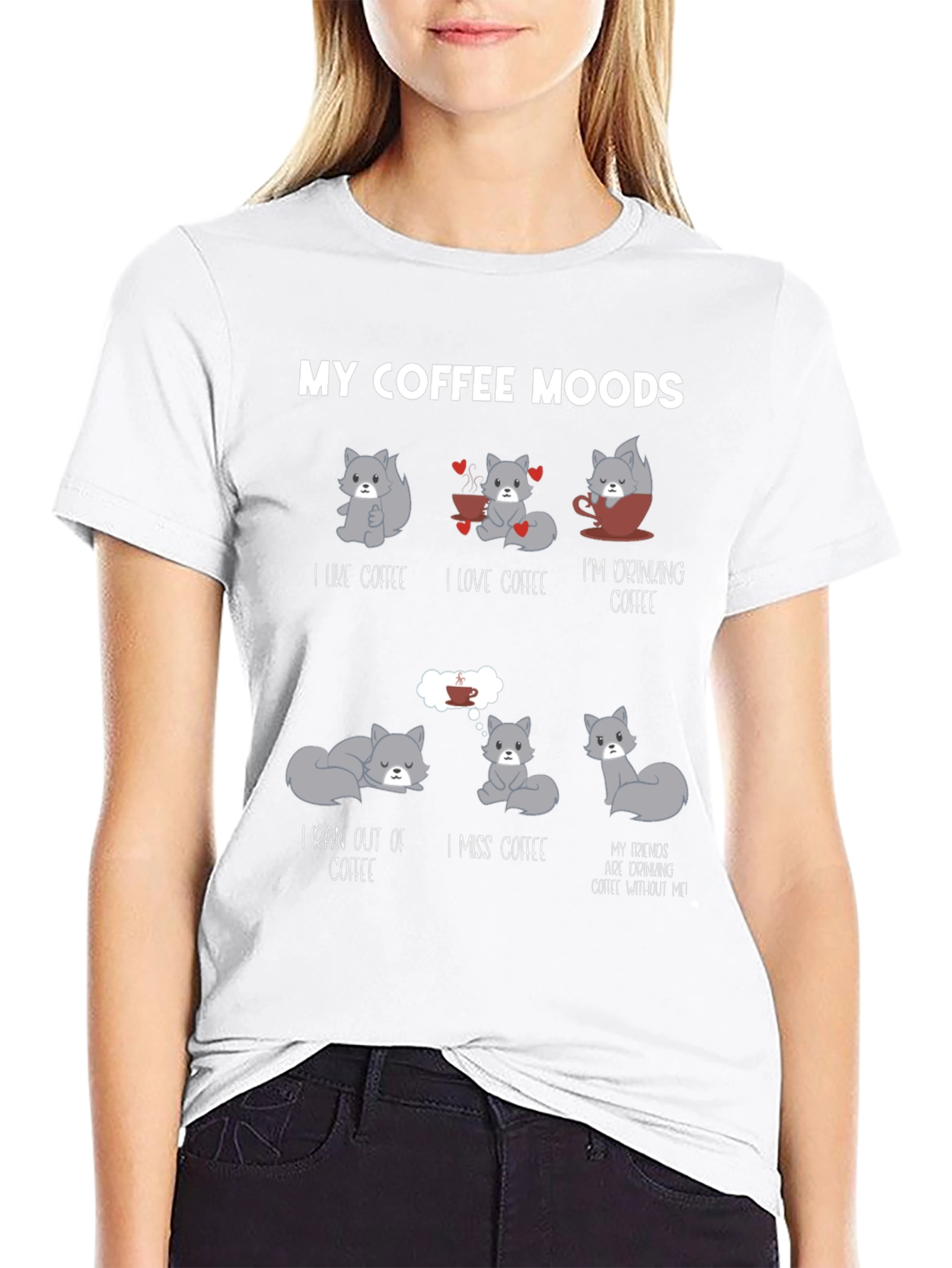 My Coffee Moods Cat T-Shirt - Unisex