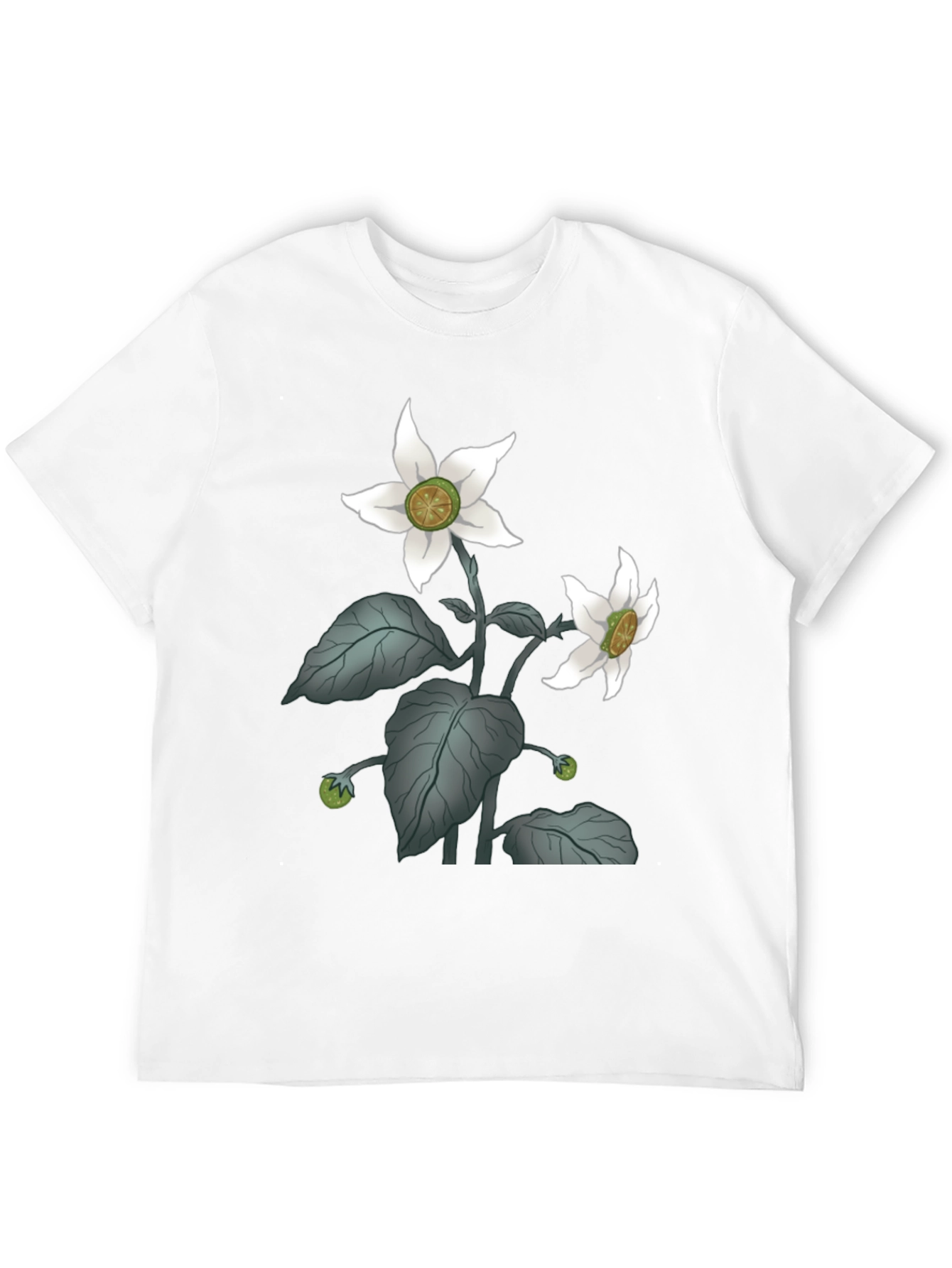 Botanical Blossom Black T-Shirt