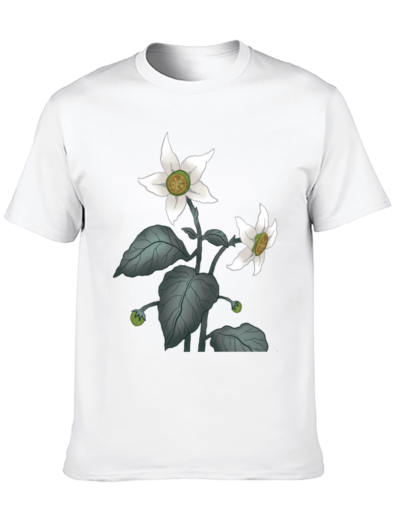 Botanical Blossom Black T-Shirt