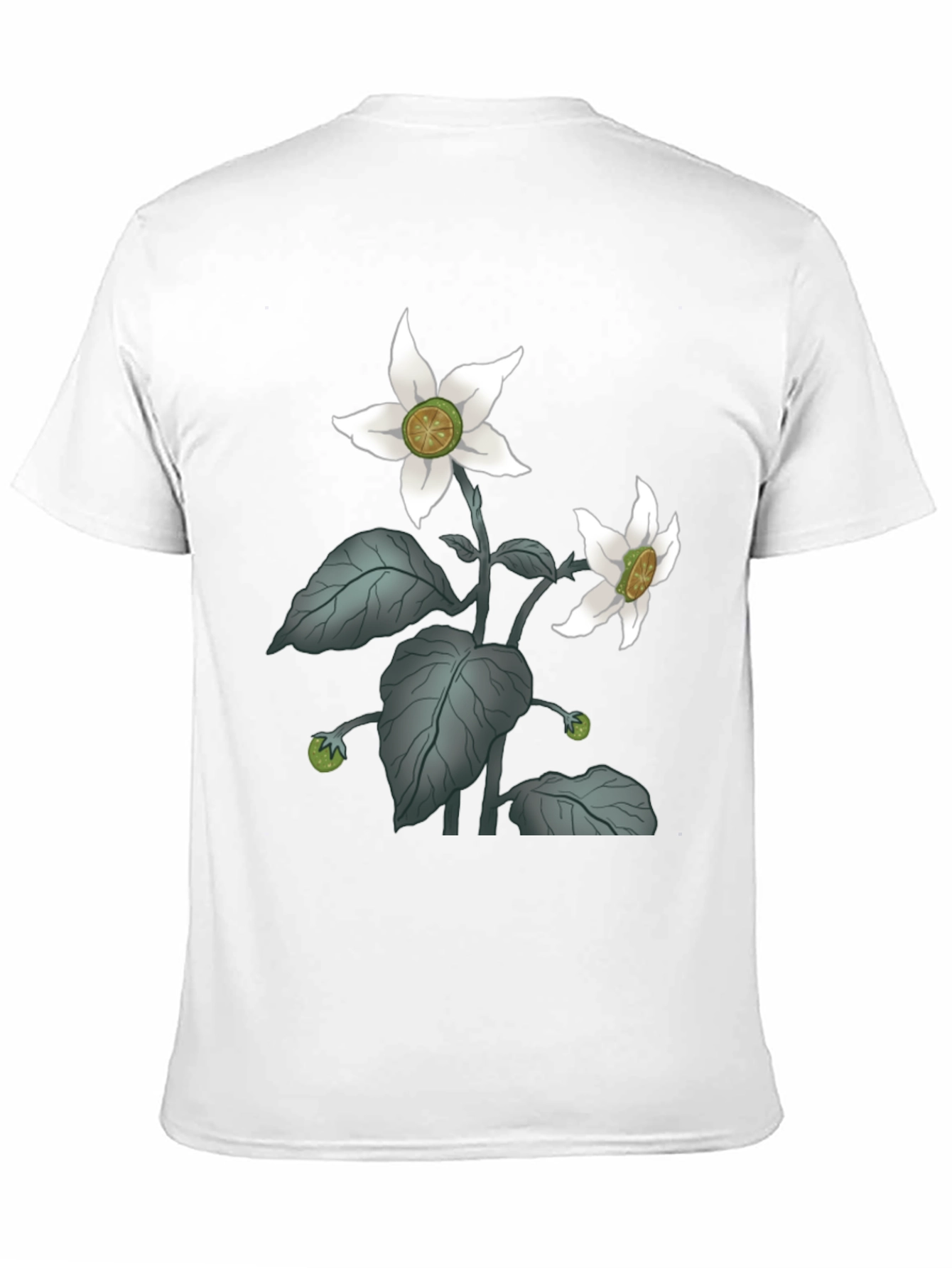 Botanical Blossom Black T-Shirt