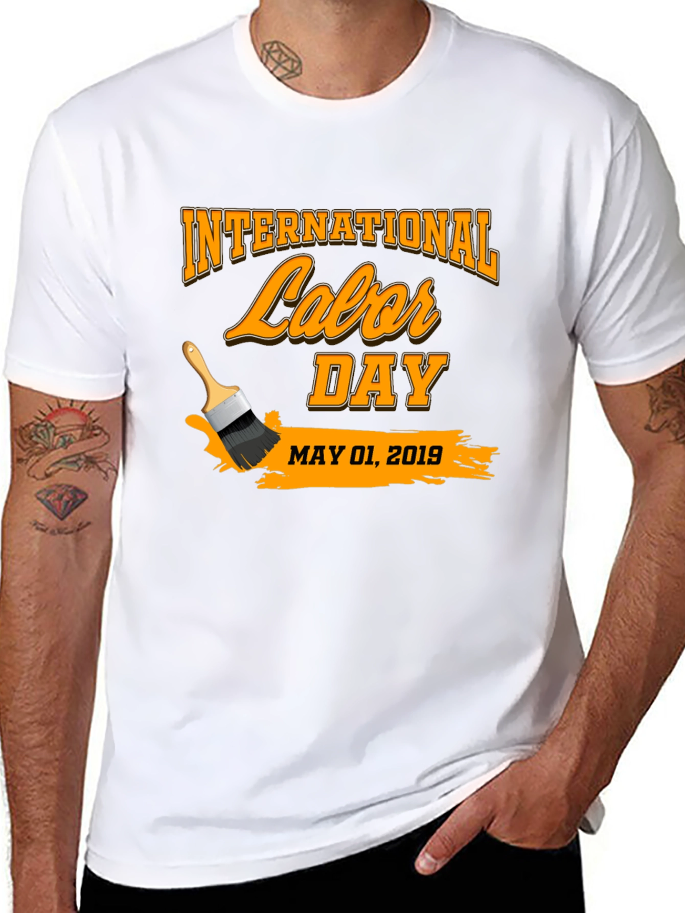 International Labor Day Black T-Shirt
