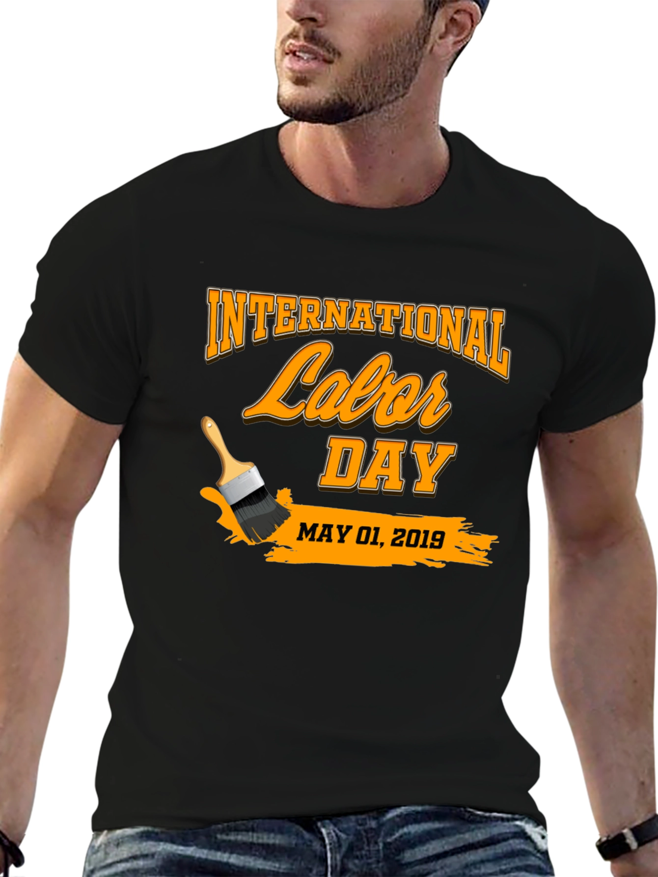 International Labor Day Black T-Shirt