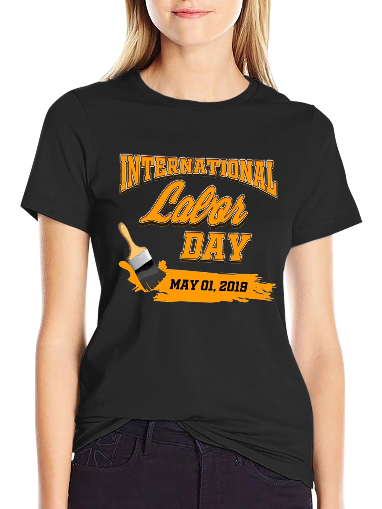 International Labor Day Black T-Shirt
